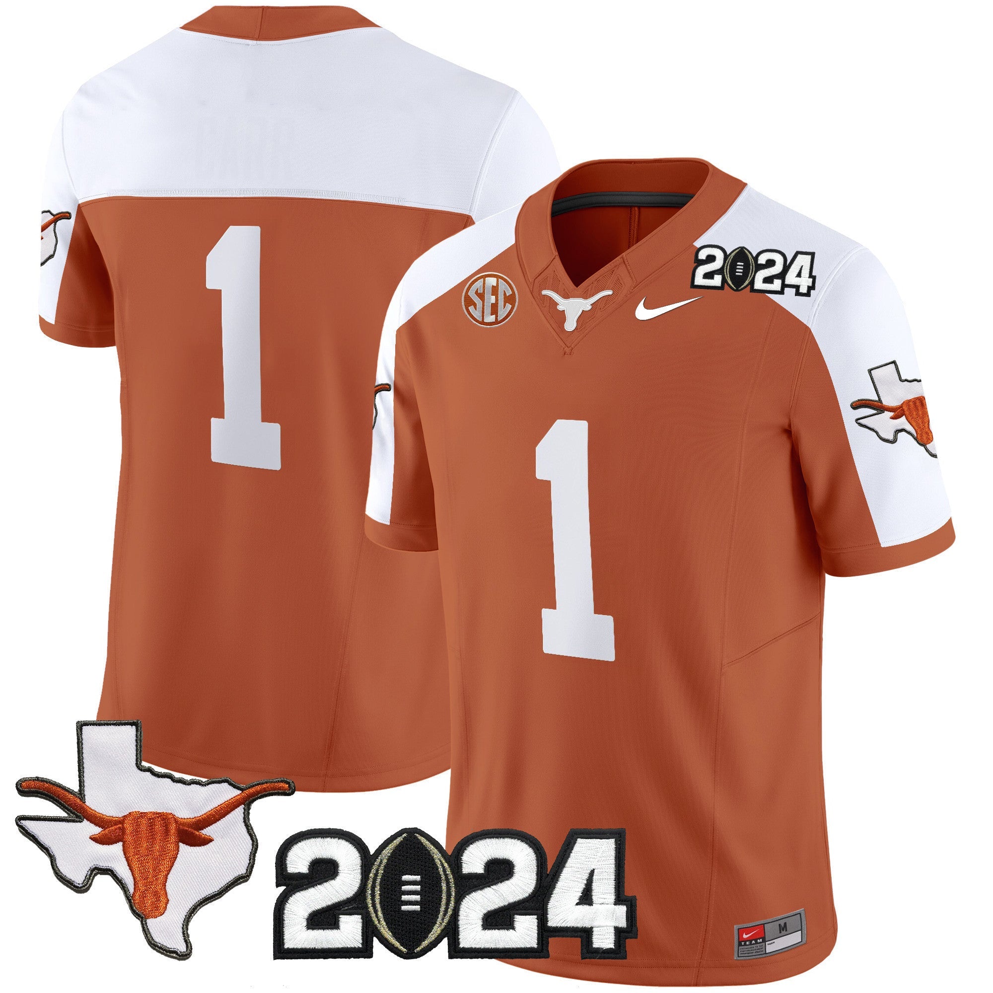 Men's Texas Longhorns 2024 Vapor Limited Jersey - All Stitched