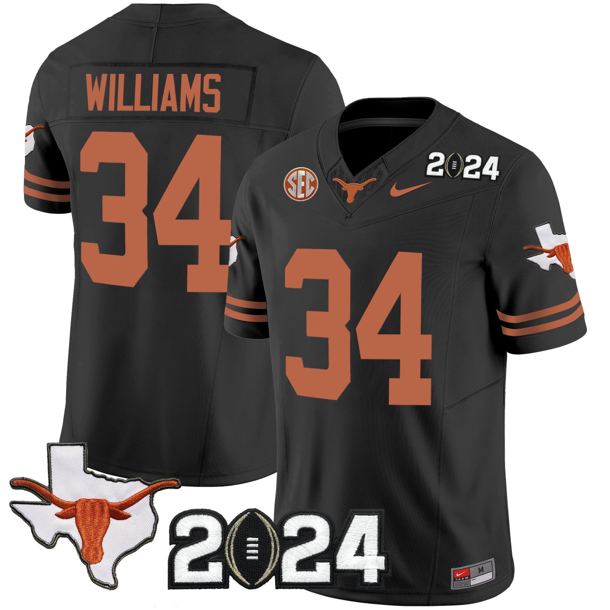 Men's Texas Longhorns 2024 Vapor Limited Jersey - All Stitched