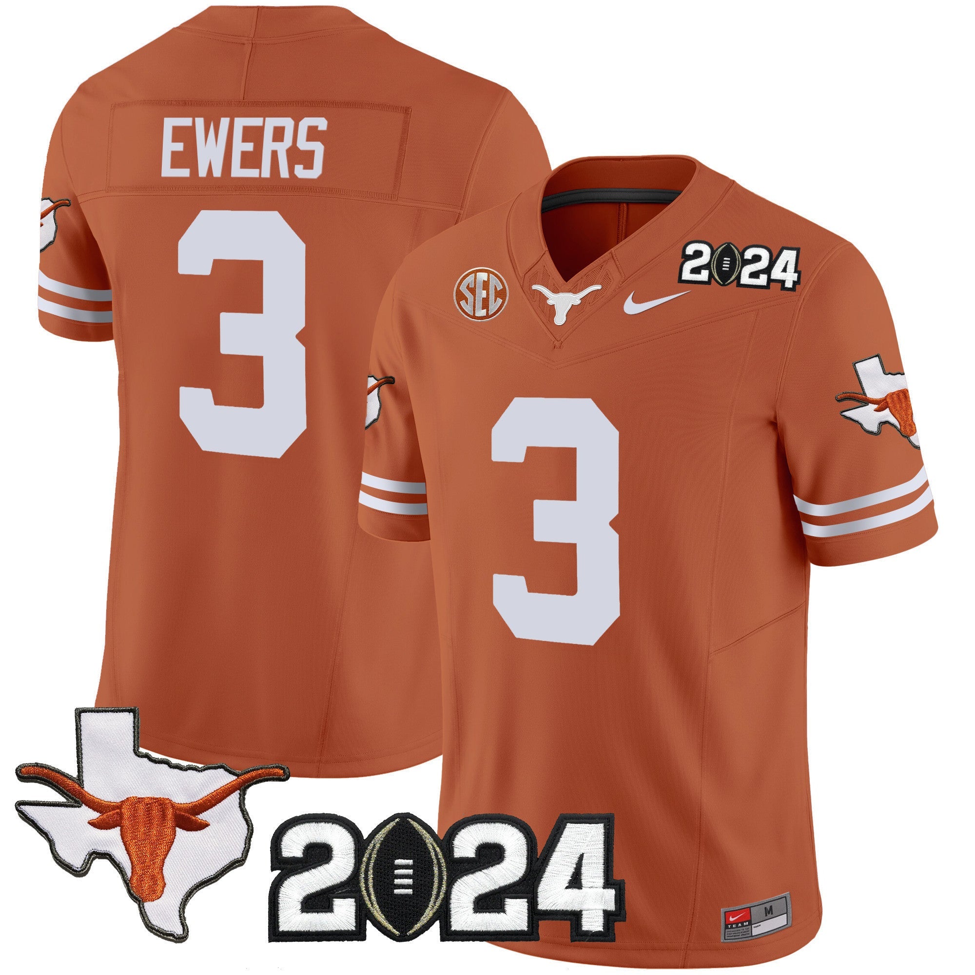 Men's Texas Longhorns 2024 Vapor Limited Jersey - All Stitched