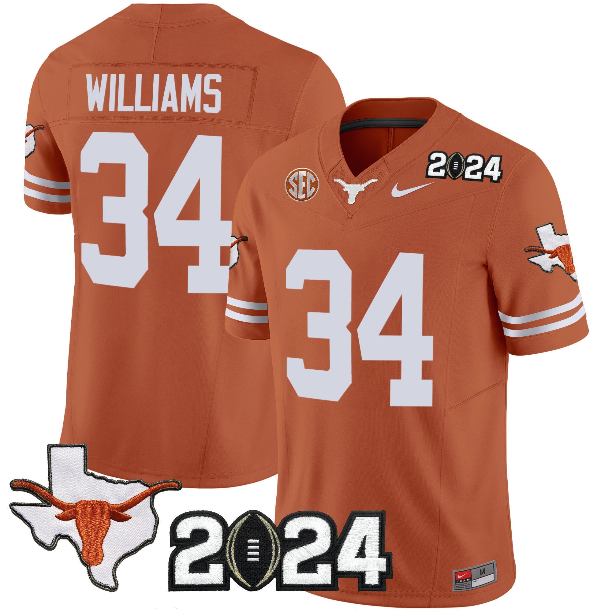 Men's Texas Longhorns 2024 Vapor Limited Jersey - All Stitched