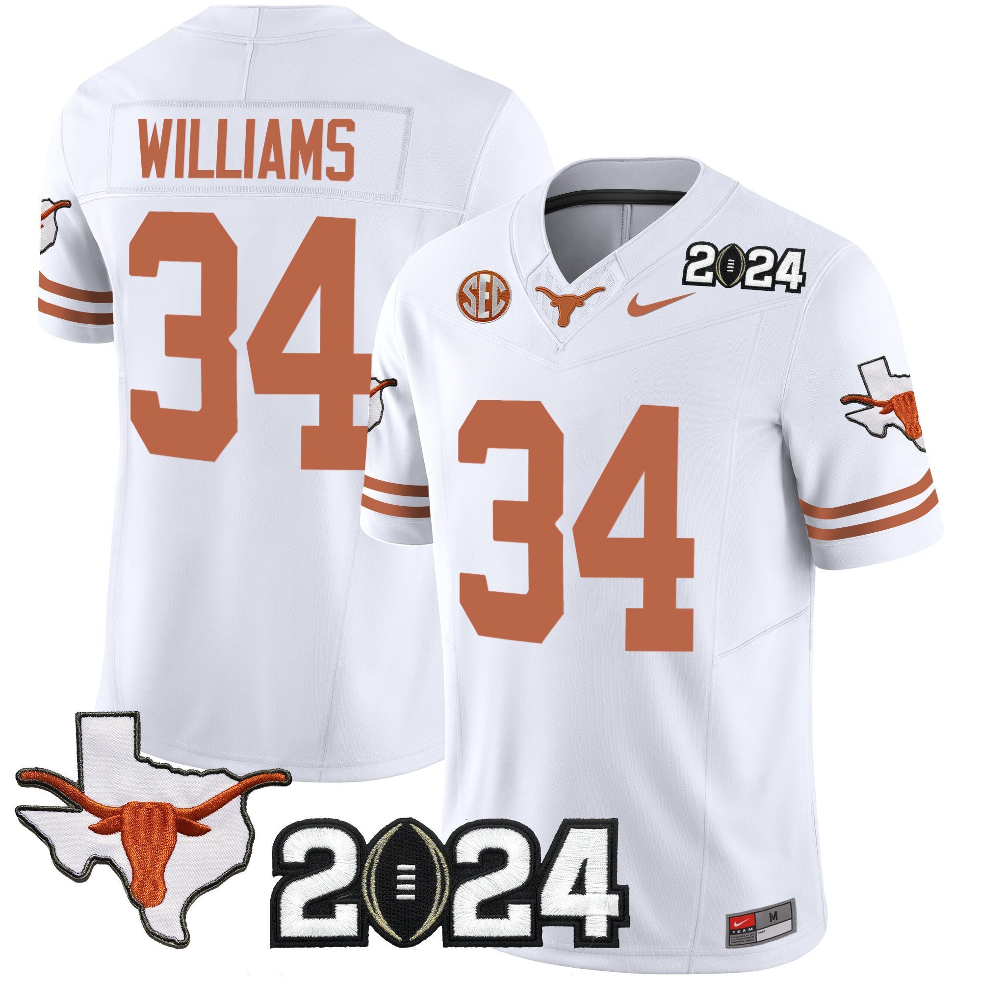 Men's Texas Longhorns 2024 Vapor Limited Jersey - All Stitched