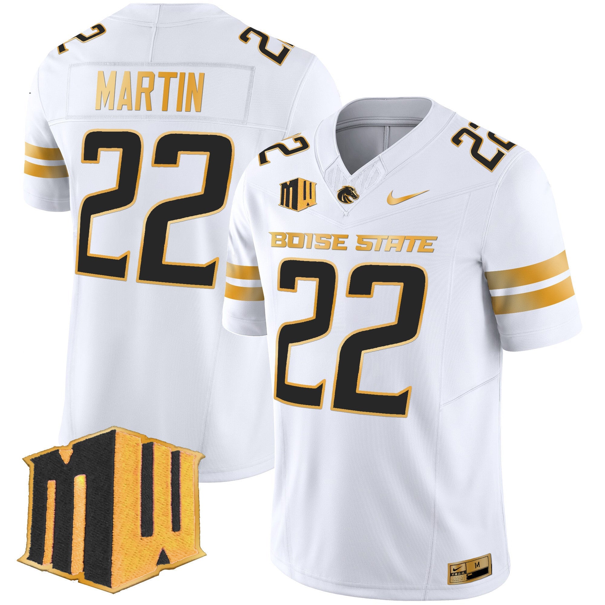 Men's Boise State Broncos 2024 Gold Vapor Limited Jersey - All Stitched