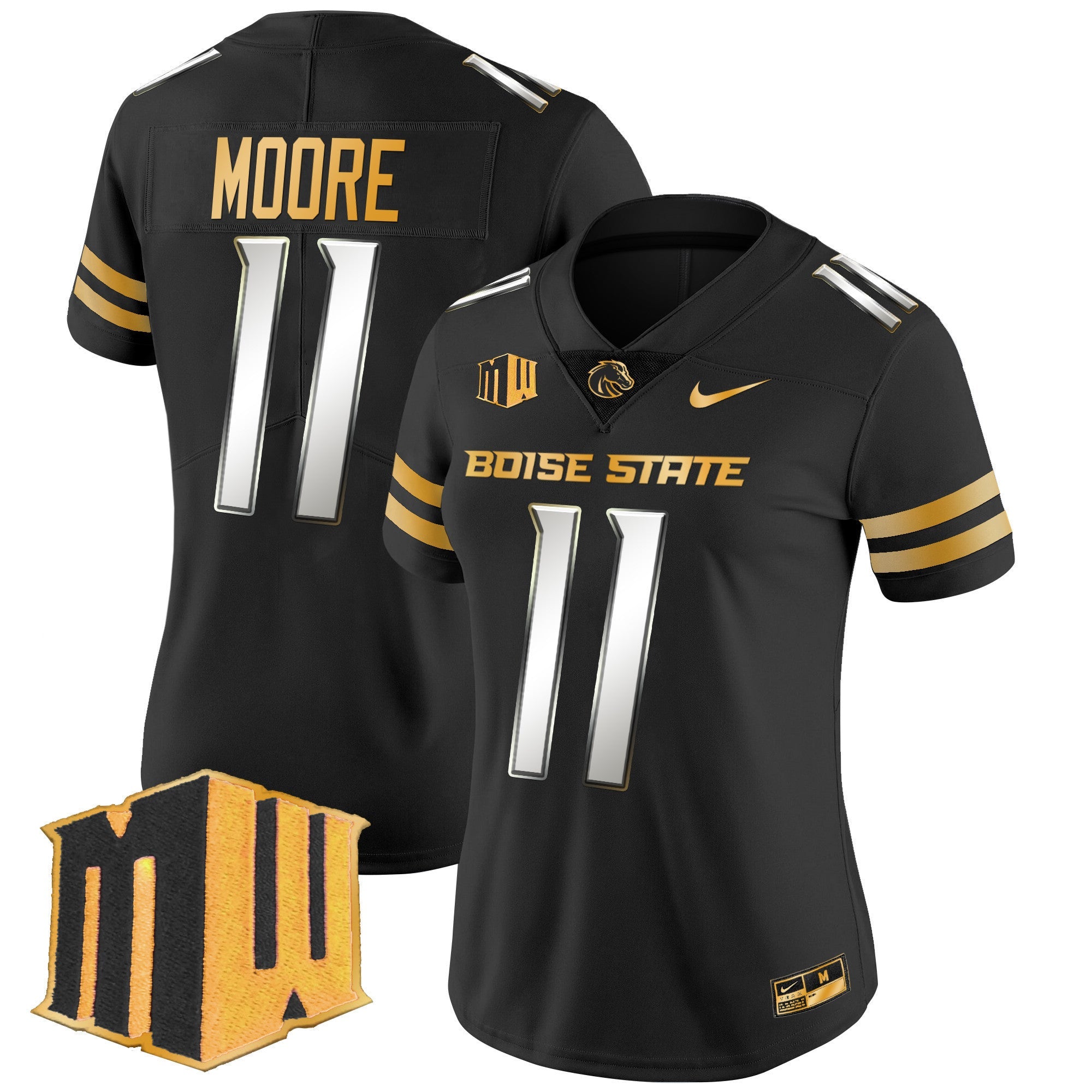 Women's Boise State Broncos 2024 Gold Vapor Limited Jersey - All Stitched