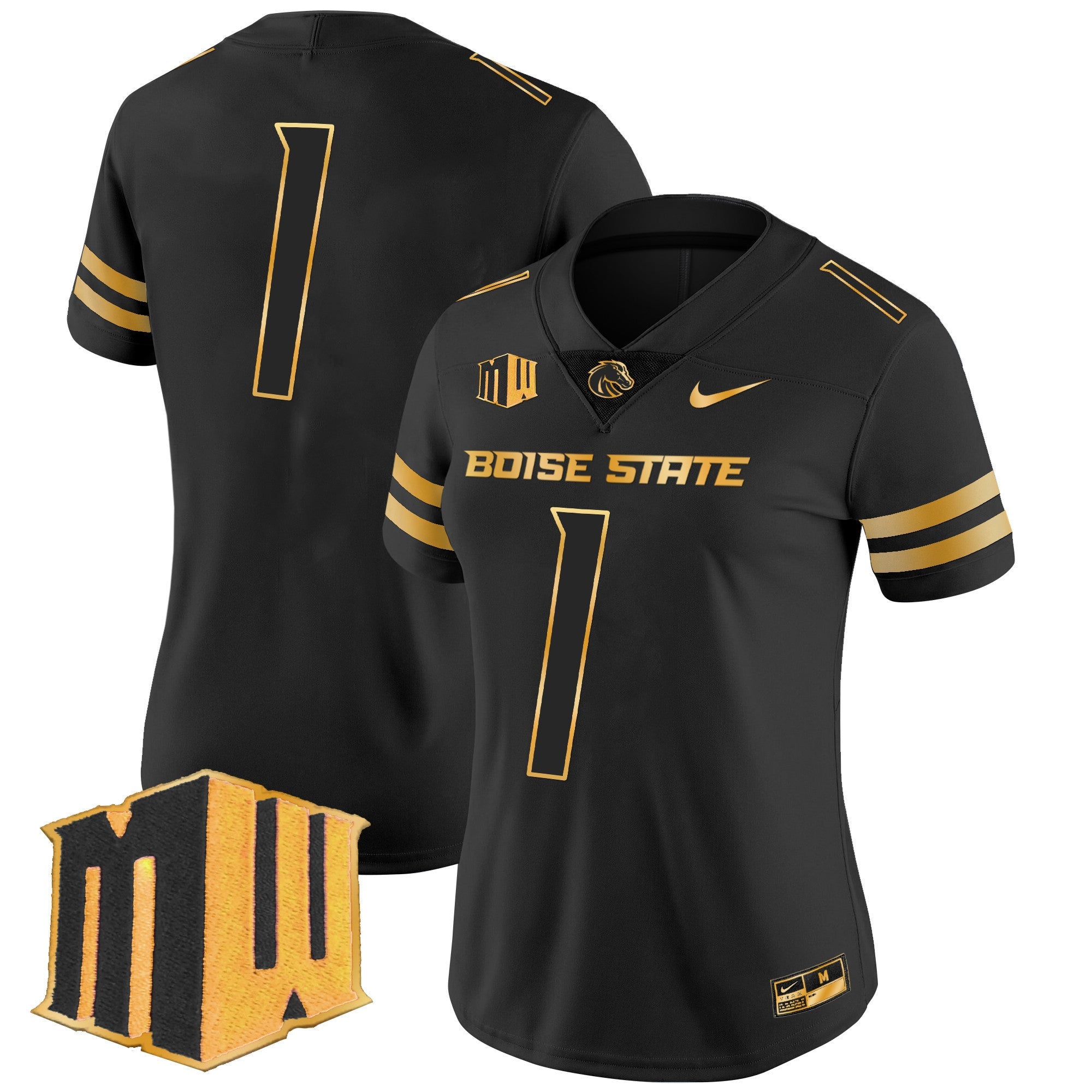 Women's Boise State Broncos 2024 Gold Vapor Limited Jersey - All Stitched