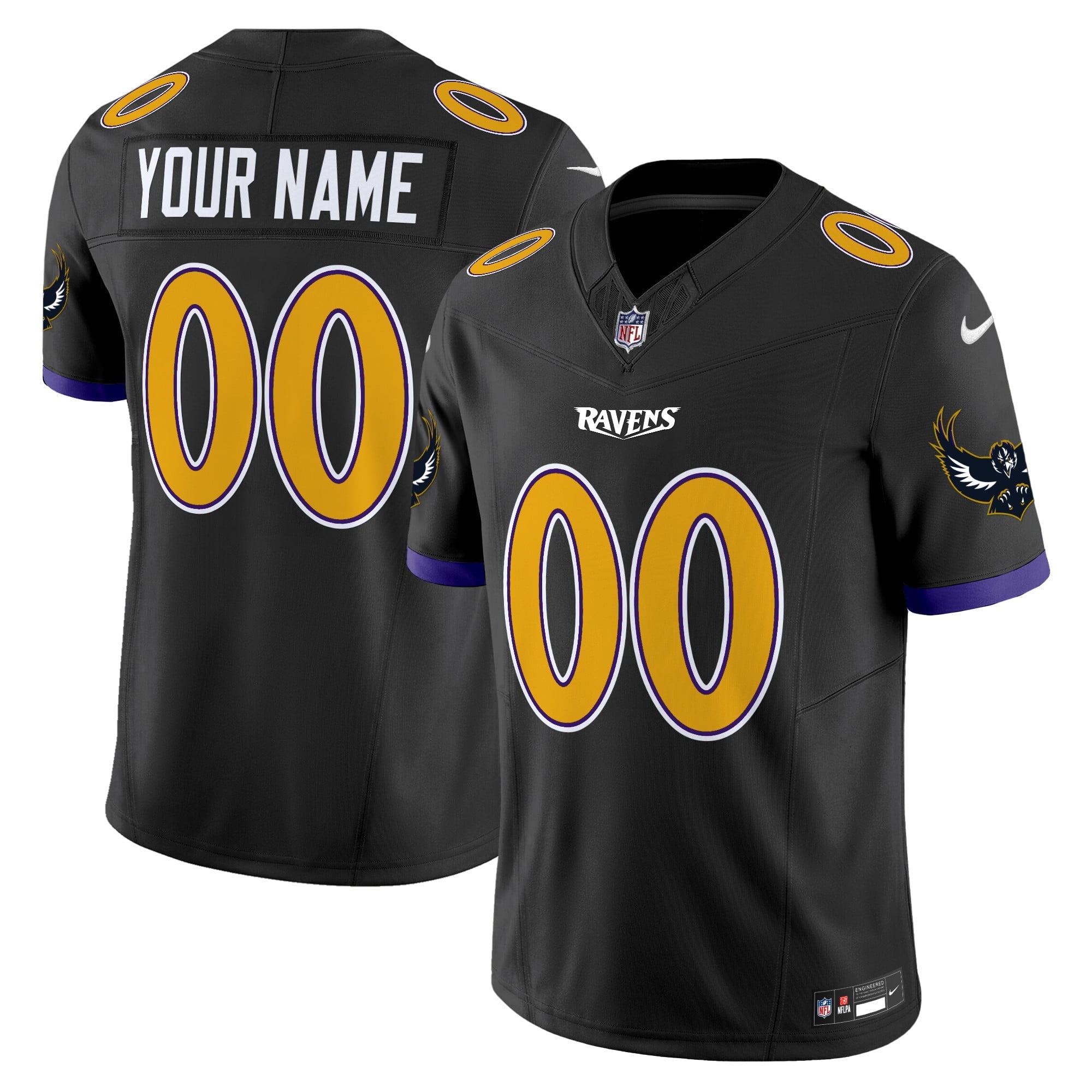 Ravens Special Vapor Limited Custom Jersey V2 - All Stitched