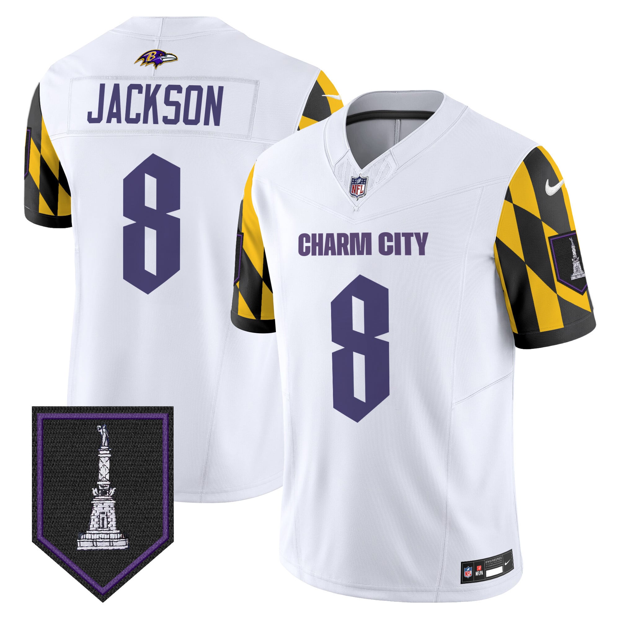 Men's Ravens City Edition Patch Vapor Limited Jersey - All Stitched