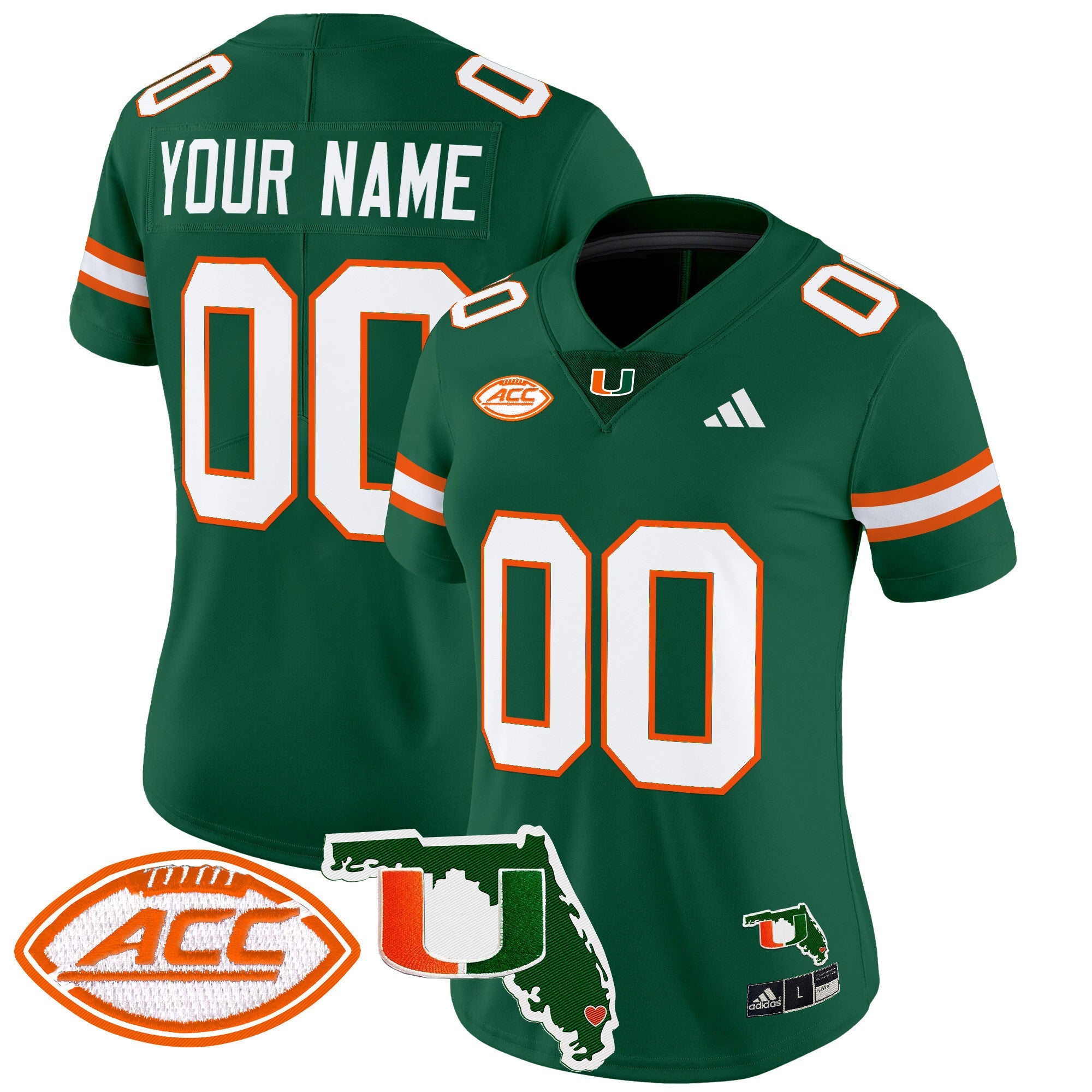 Miami Hurricanes 2024 Florida Patch Vapor Limited Custom Jersey - All Stitched