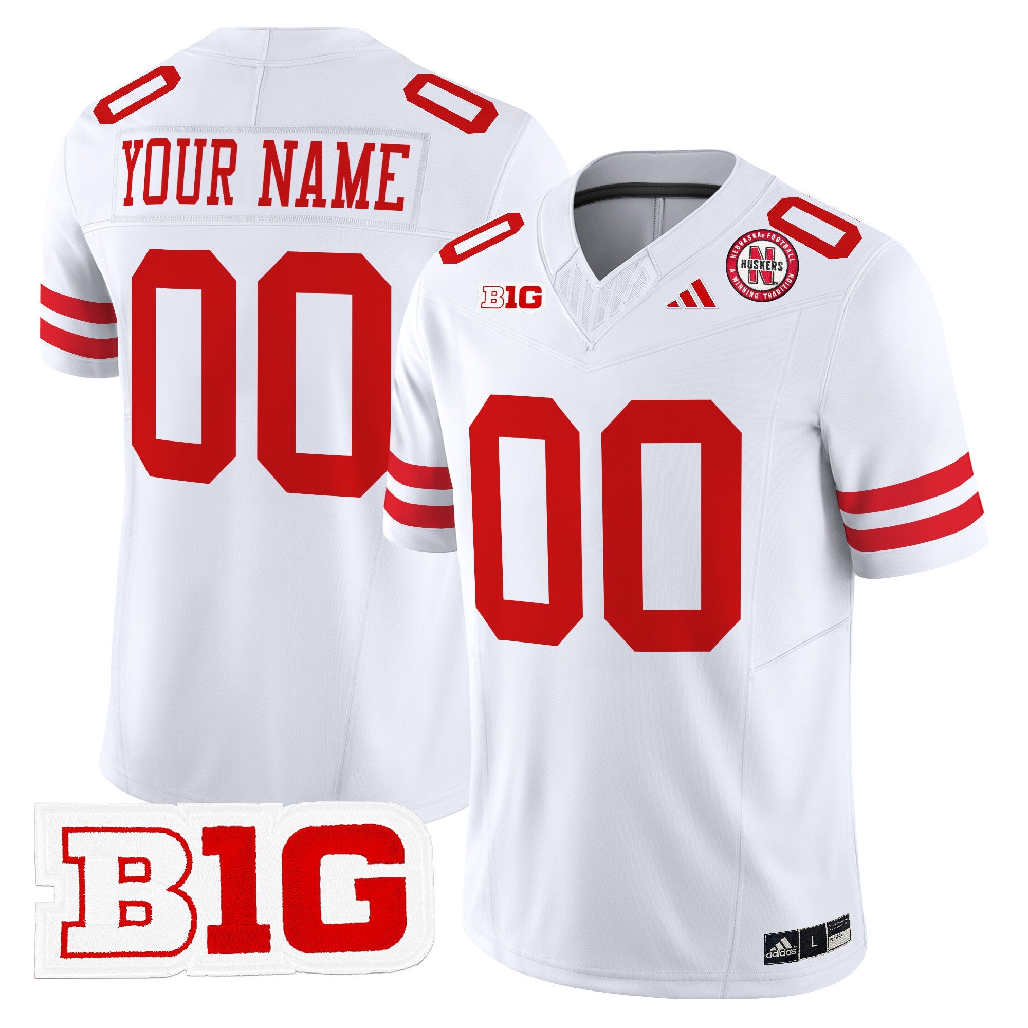 Nebraska Cornhuskers 2024 Vapor Limited Custom Jersey - All Stitched