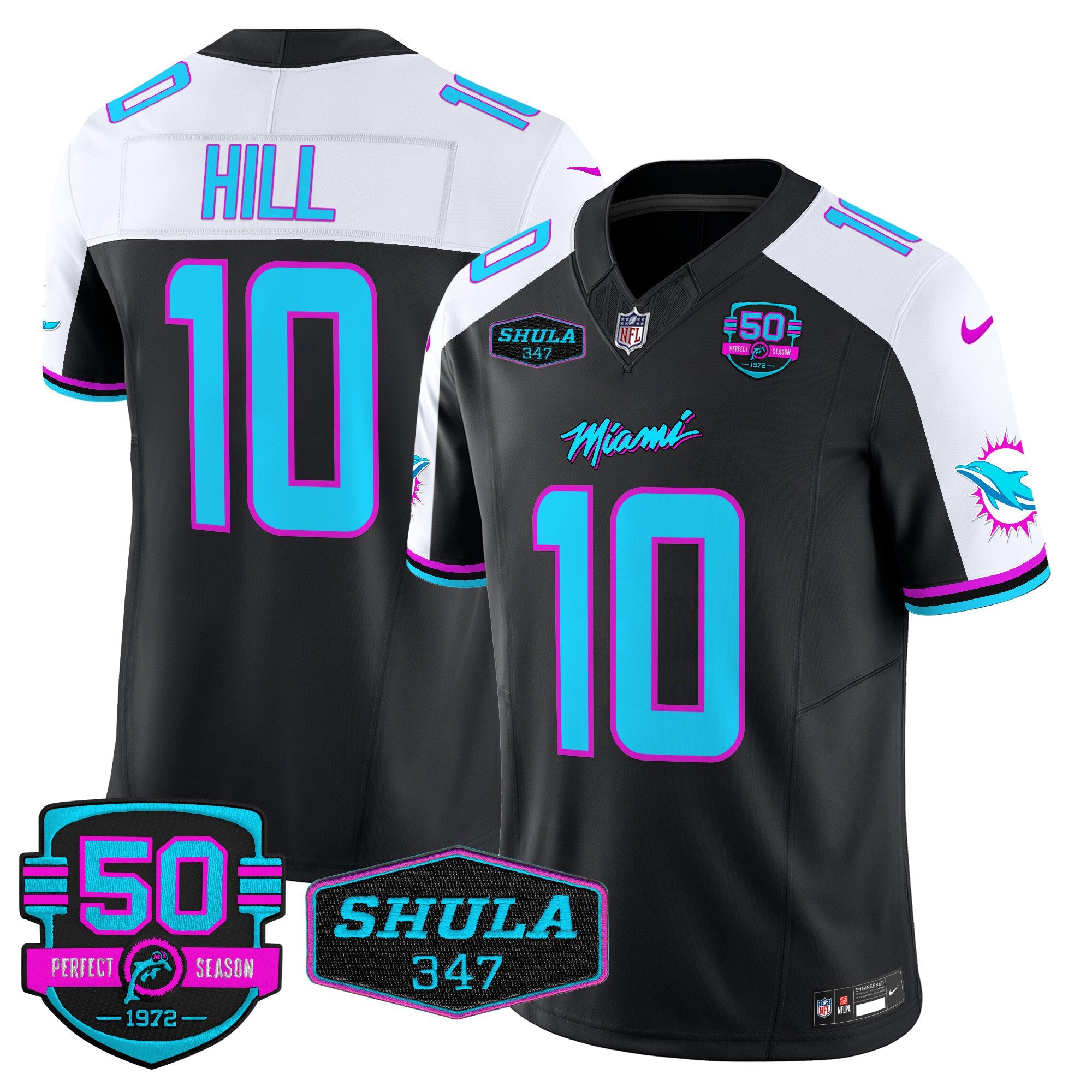 Men's Dolphins Miami Vice Vapor Limited Jersey V4 - All Stitched