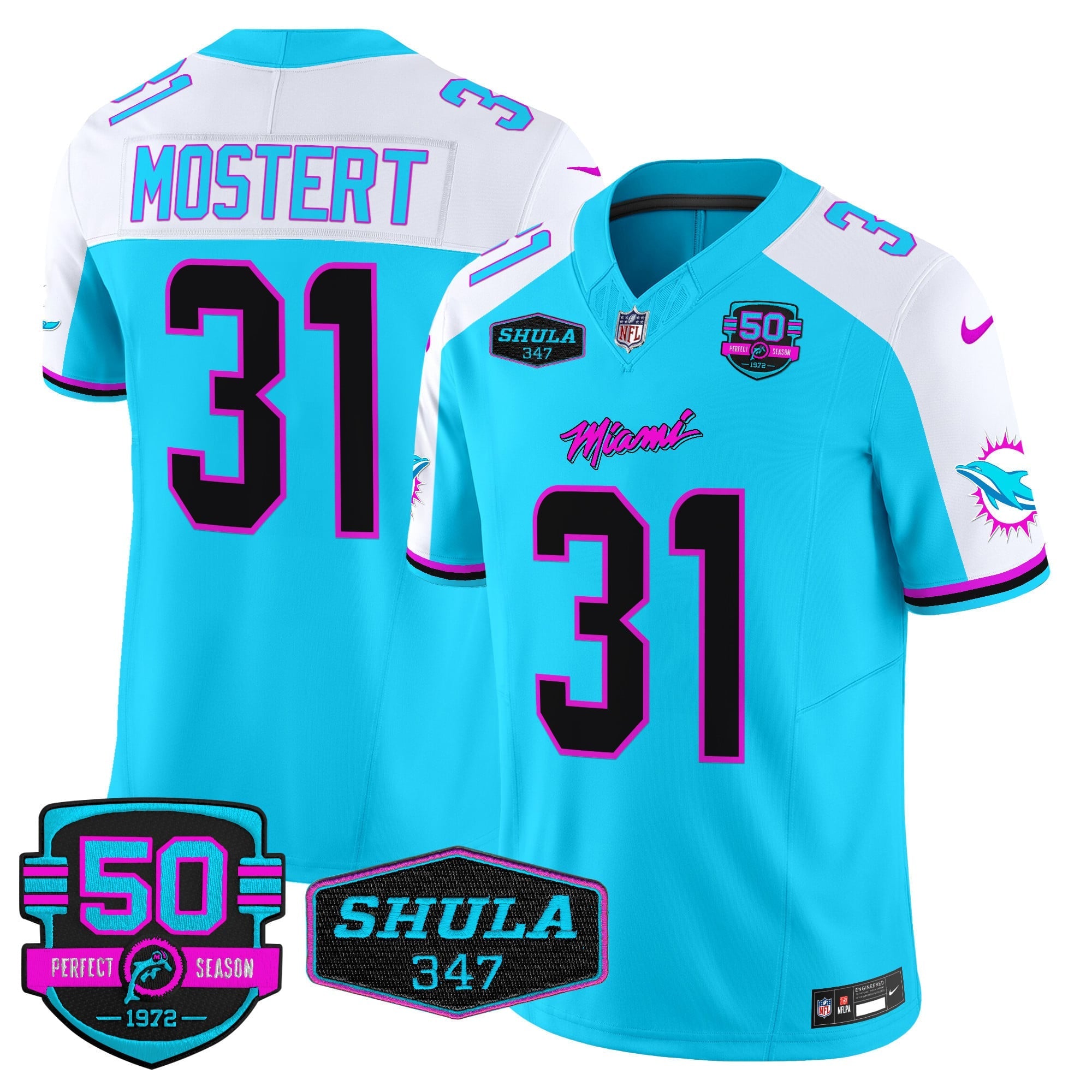 Men's Dolphins Miami Vice Vapor Limited Jersey V4 - All Stitched