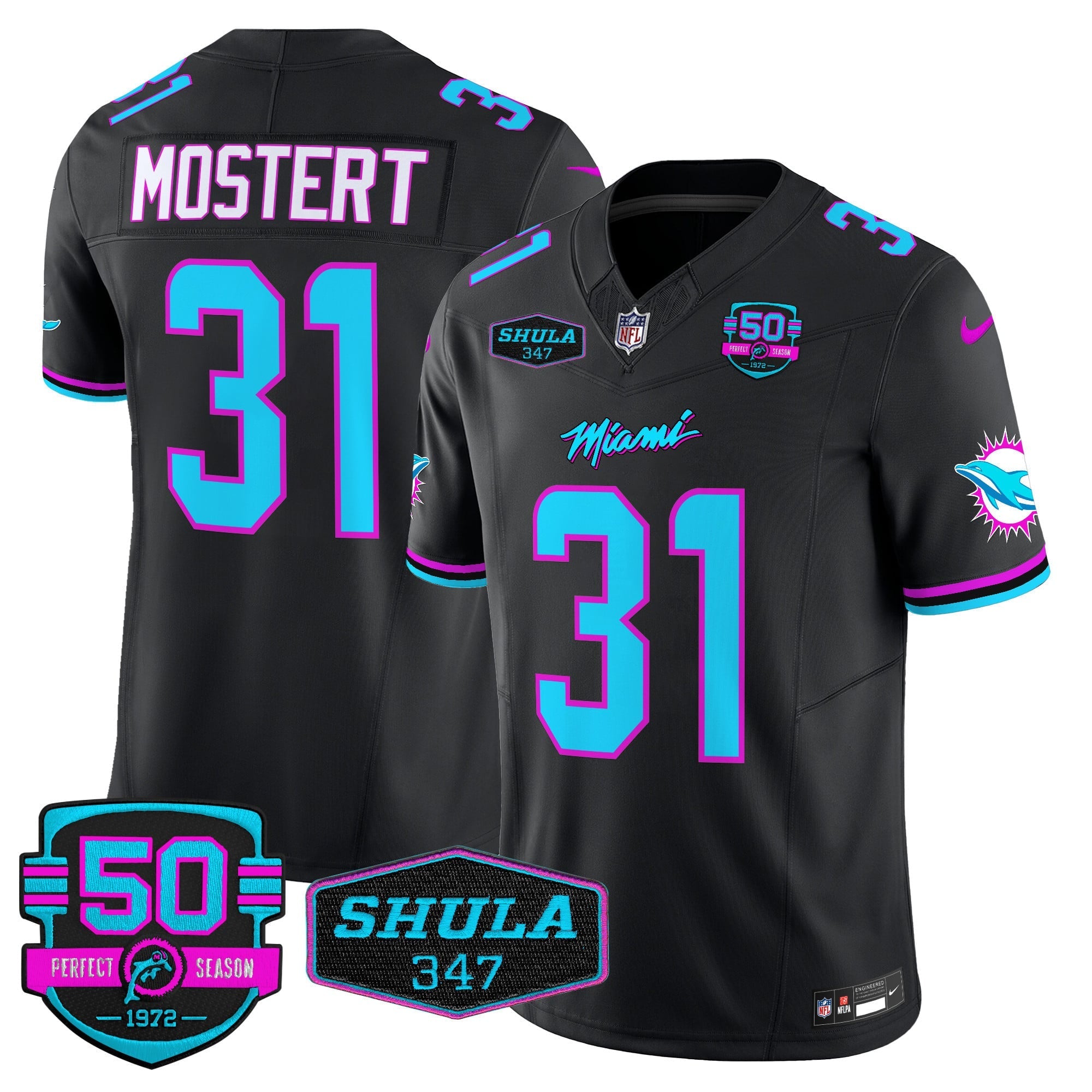 Men's Dolphins Miami Vice Vapor Limited Jersey V4 - All Stitched