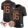 Men's Texas Longhorns State Map & Sec Patch Vapor Limited Jersey V5 - All Stitched