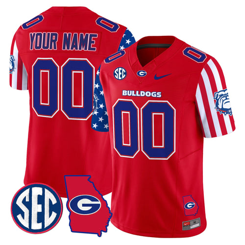 Custom Gender/Name Georgia Bulldogs American Style Vapor Limited Jersey - All Stitched