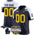 Custom Name/Gender Michigan Wolverines 2023 National Champions Patch Vapor Jersey V6 - All Stitched