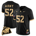 Men? Army Black Knights Rocky The Bulldog Patch Jersey - All Stitched