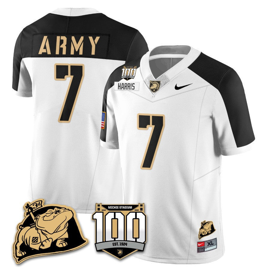 Men's Army Black Knights 100th Anniversary Patch Vapor Jersey - All Stitched