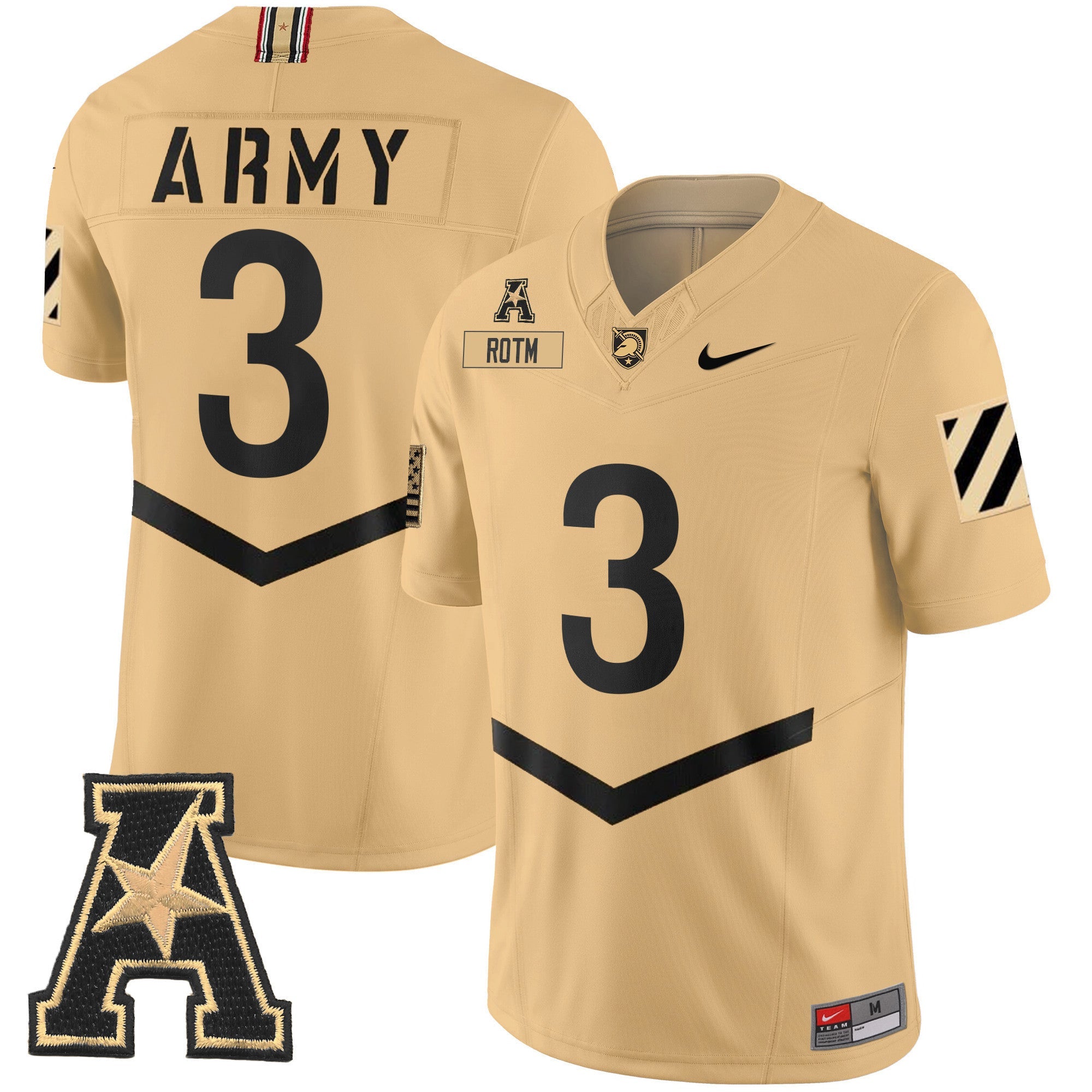 Men's Army Black Knights 2024 Vapor Limited Jersey - AAC Patch - All Stitched