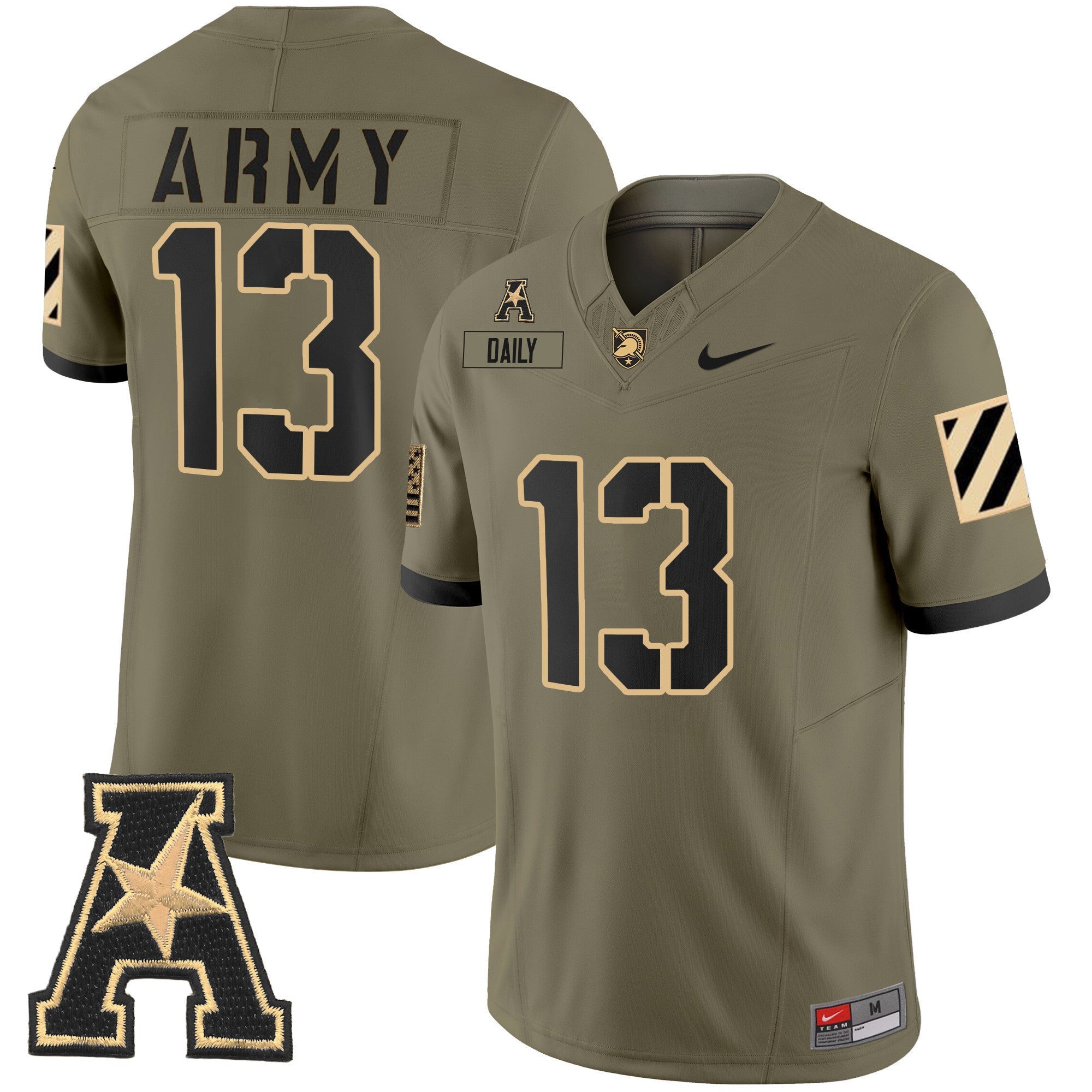 Men's Army Black Knights 2024 Vapor Limited Jersey - AAC Patch - All Stitched