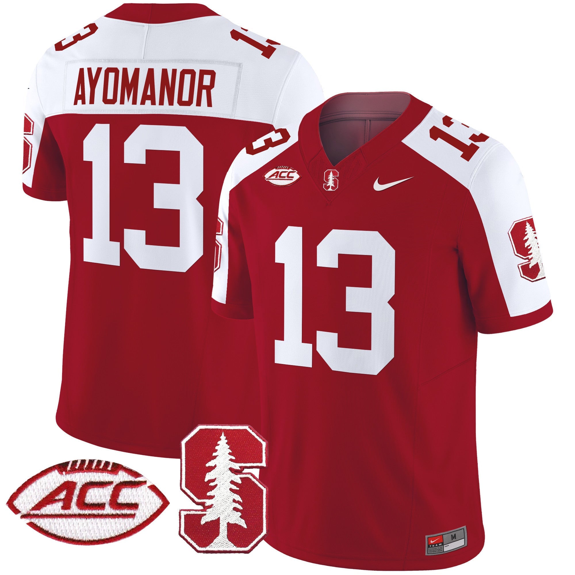 Men's Stanford Cardinal 2024 ACC Patch Vapor Limited Jersey - All Stitched