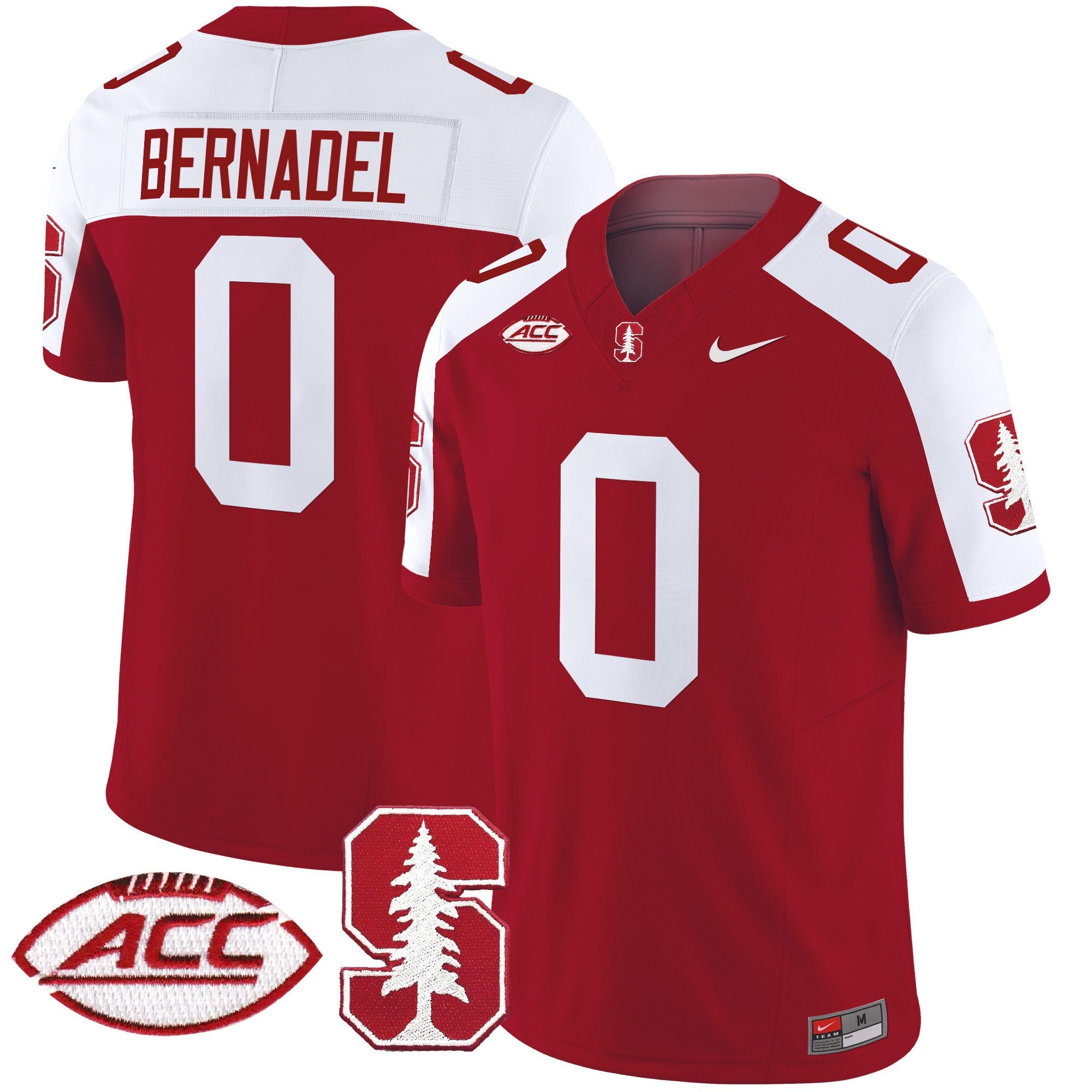 Men's Stanford Cardinal 2024 ACC Patch Vapor Limited Jersey - All Stitched