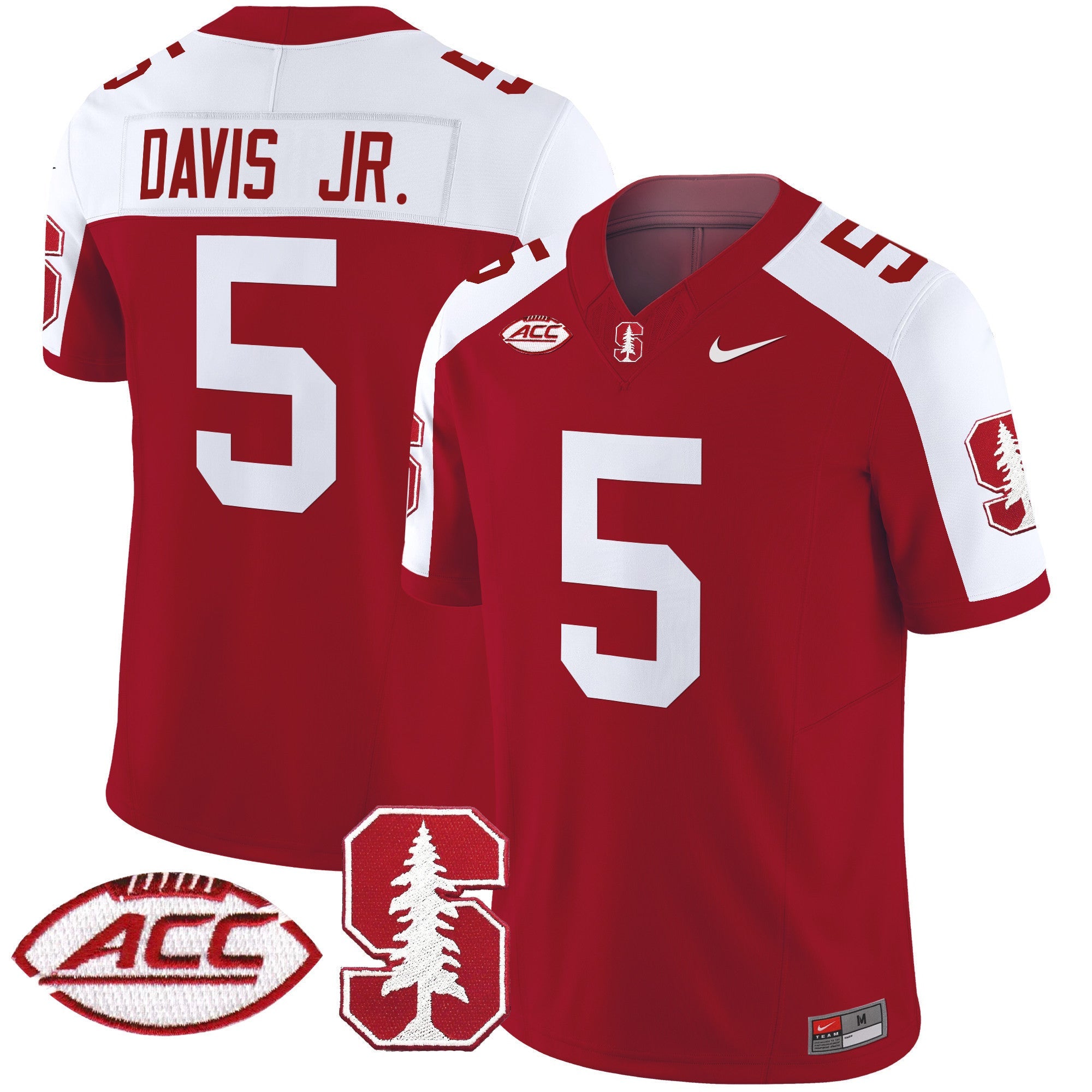 Men's Stanford Cardinal 2024 ACC Patch Vapor Limited Jersey - All Stitched