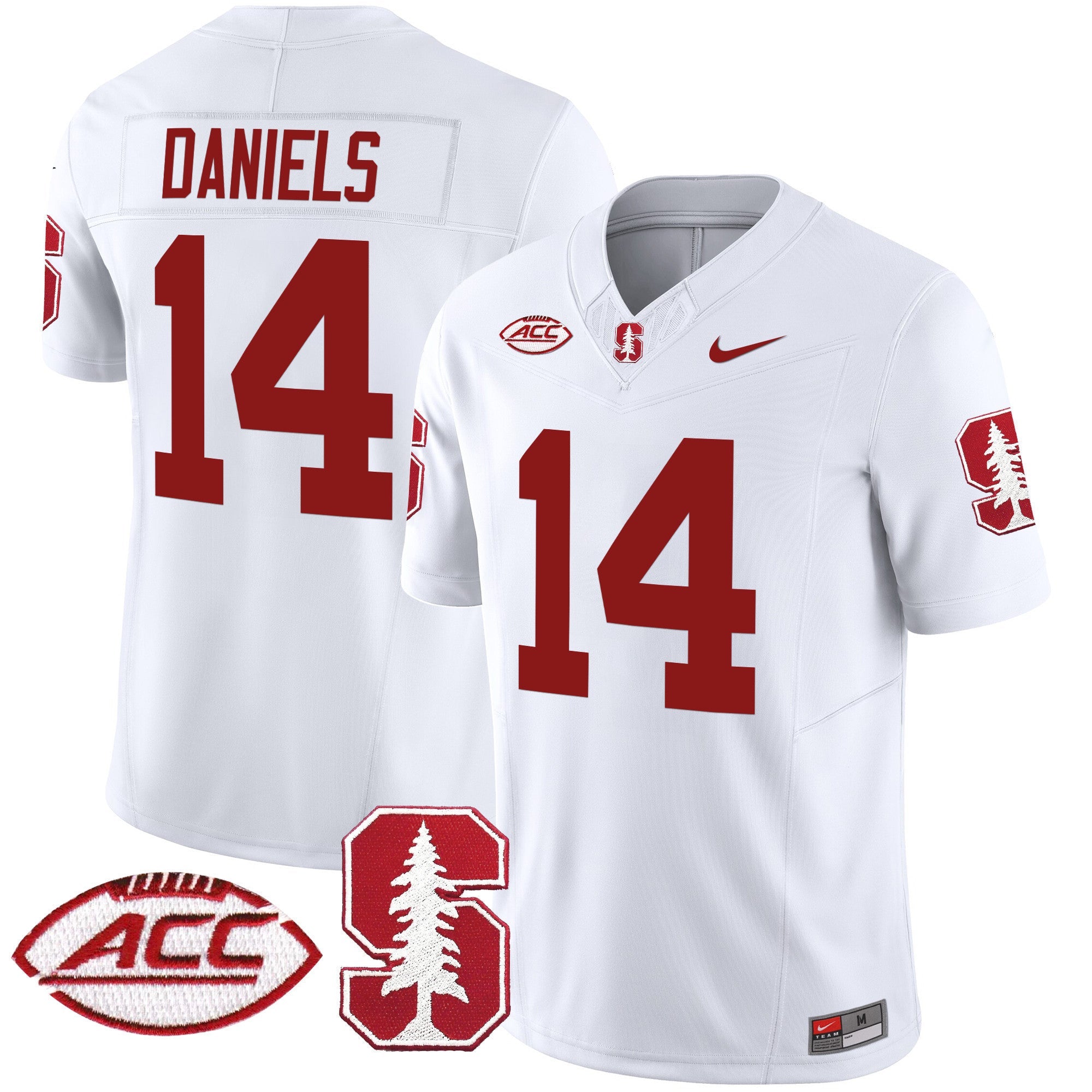 Men's Stanford Cardinal 2024 ACC Patch Vapor Limited Jersey - All Stitched
