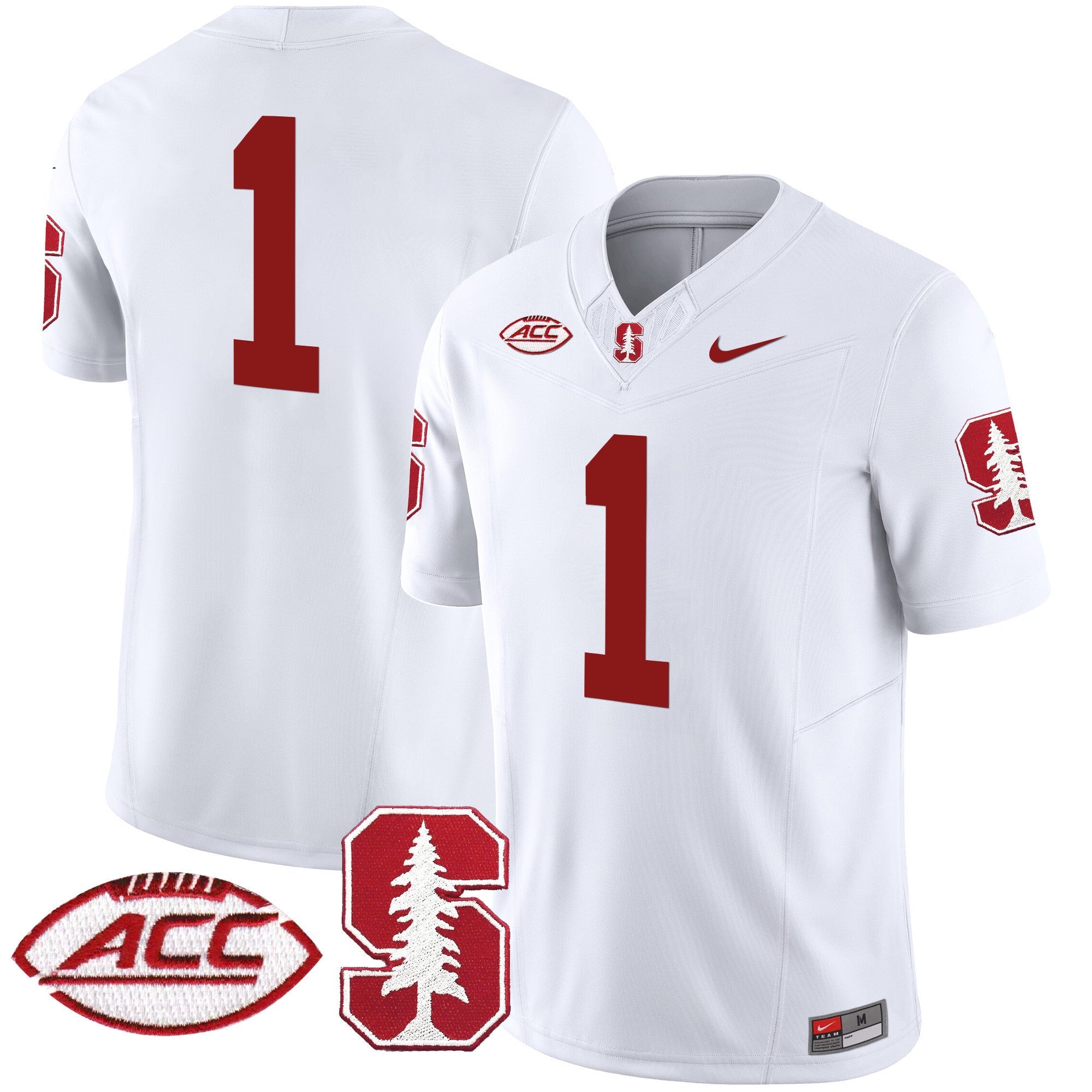 Men's Stanford Cardinal 2024 ACC Patch Vapor Limited Jersey - All Stitched