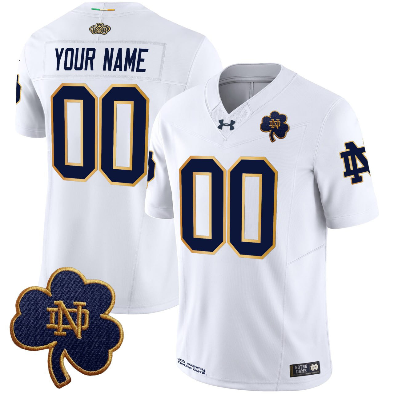 Notre Dame Fighting Irish Custom Jersey - All Stitched