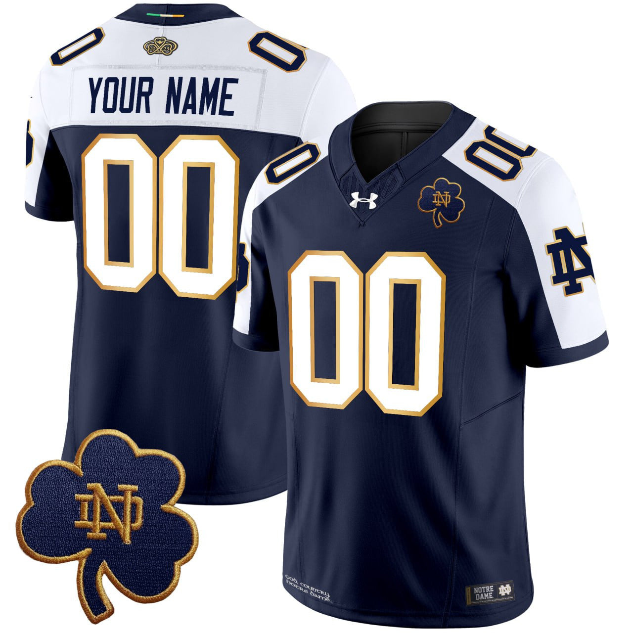 Notre Dame Fighting Irish Custom Jersey - All Stitched