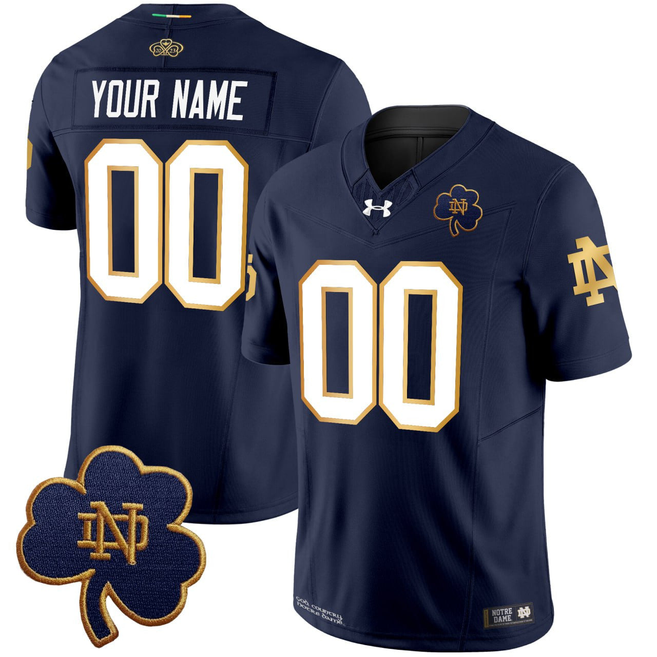 Notre Dame Fighting Irish Custom Jersey - All Stitched