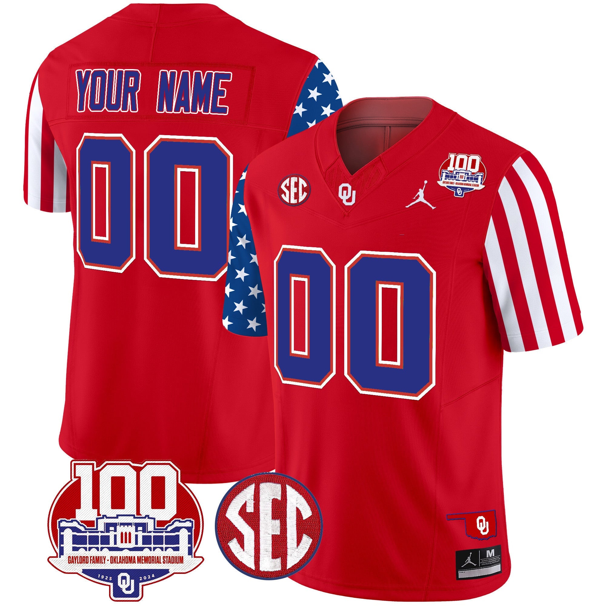 Oklahoma Sooners American Style Vapor Limited Custom Jersey - All Stitched