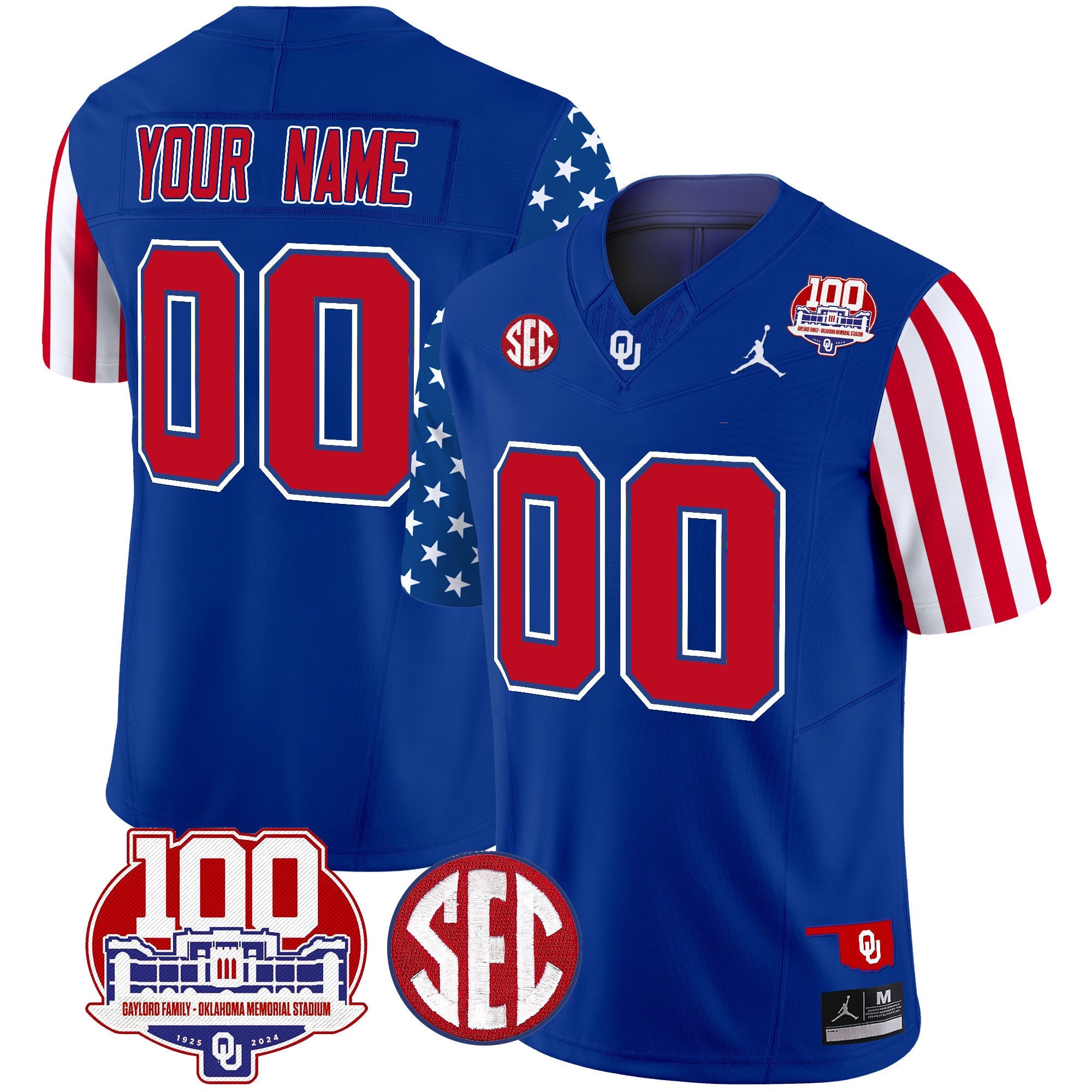 Oklahoma Sooners American Style Vapor Limited Custom Jersey - All Stitched