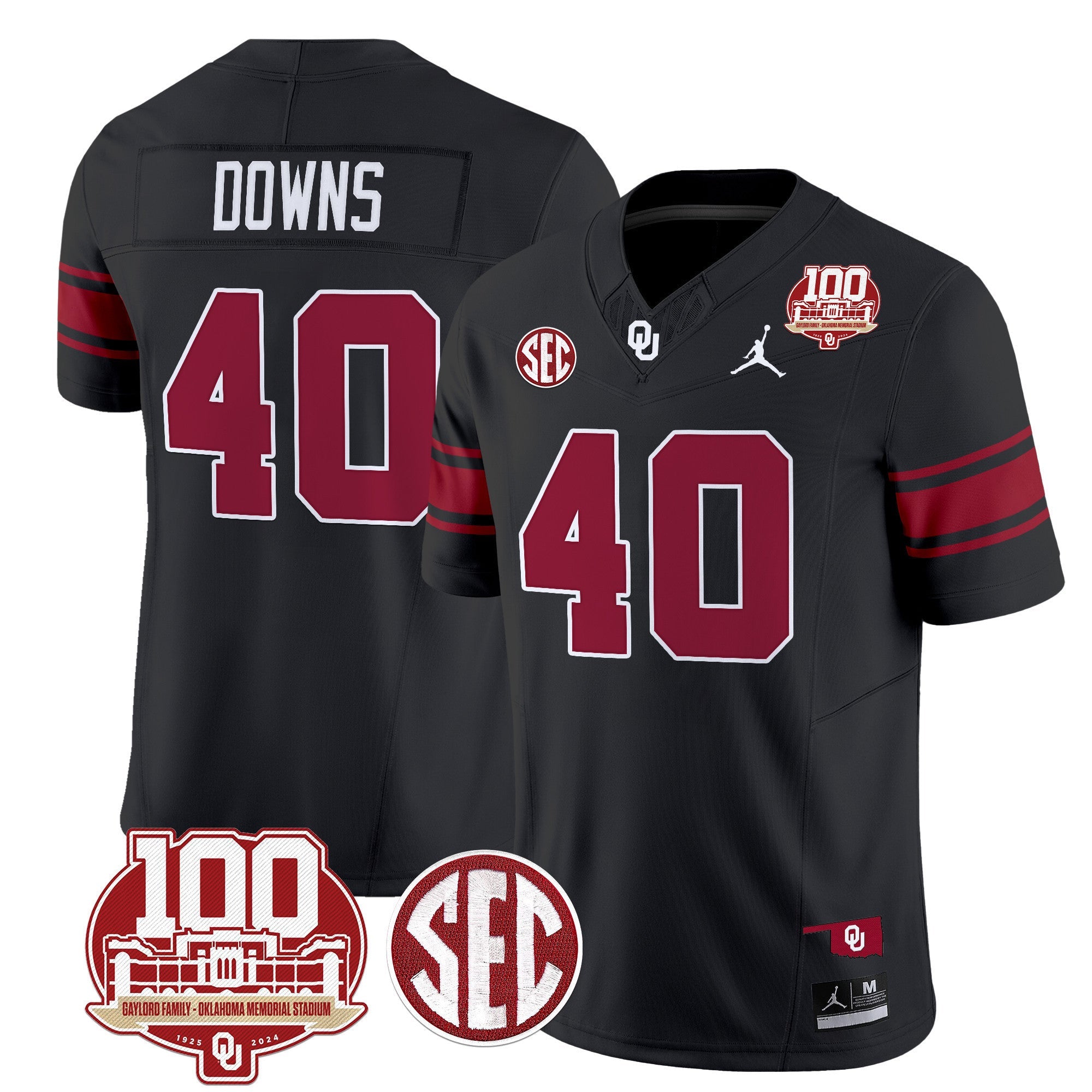 Men's Oklahoma Sooners 100th Anniversary Patch Vapor Limited Jersey - All Stitched
