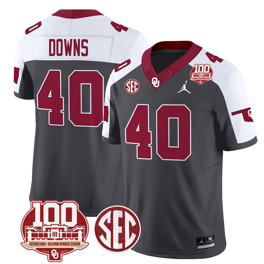 Men's Oklahoma Sooners 100th Anniversary Patch Vapor Limited Jersey - All Stitched