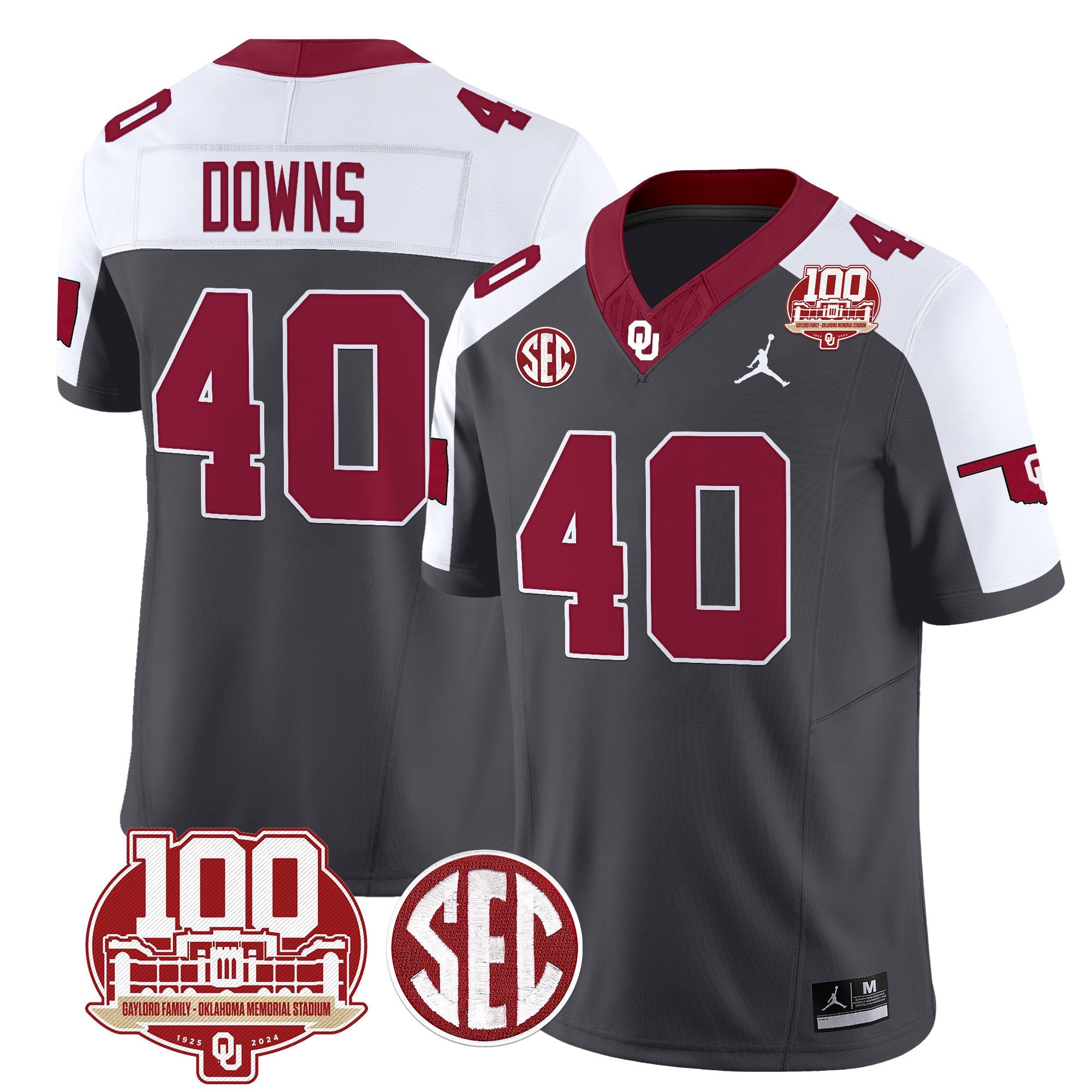 Men's Oklahoma Sooners 100th Anniversary Patch Vapor Limited Jersey - All Stitched