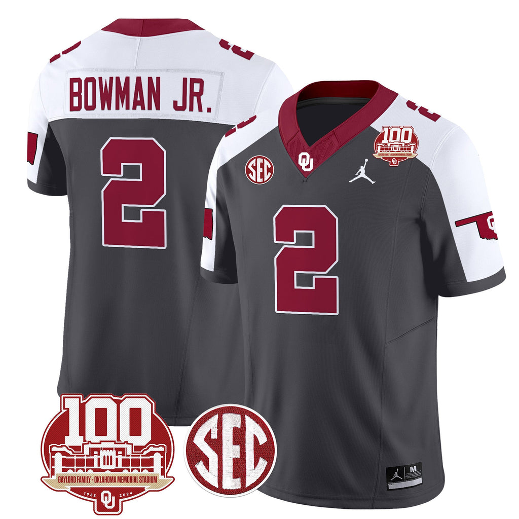 Men's Oklahoma Sooners 100th Anniversary Patch Vapor Limited Jersey - All Stitched