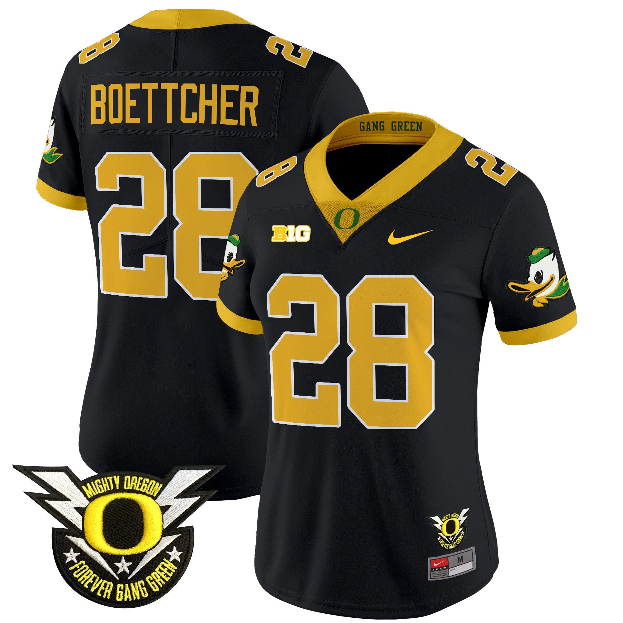 Women's Oregon Ducks 2024 Forever Gang Green & BIG Patch Vapor Limited Jersey - All Stitched