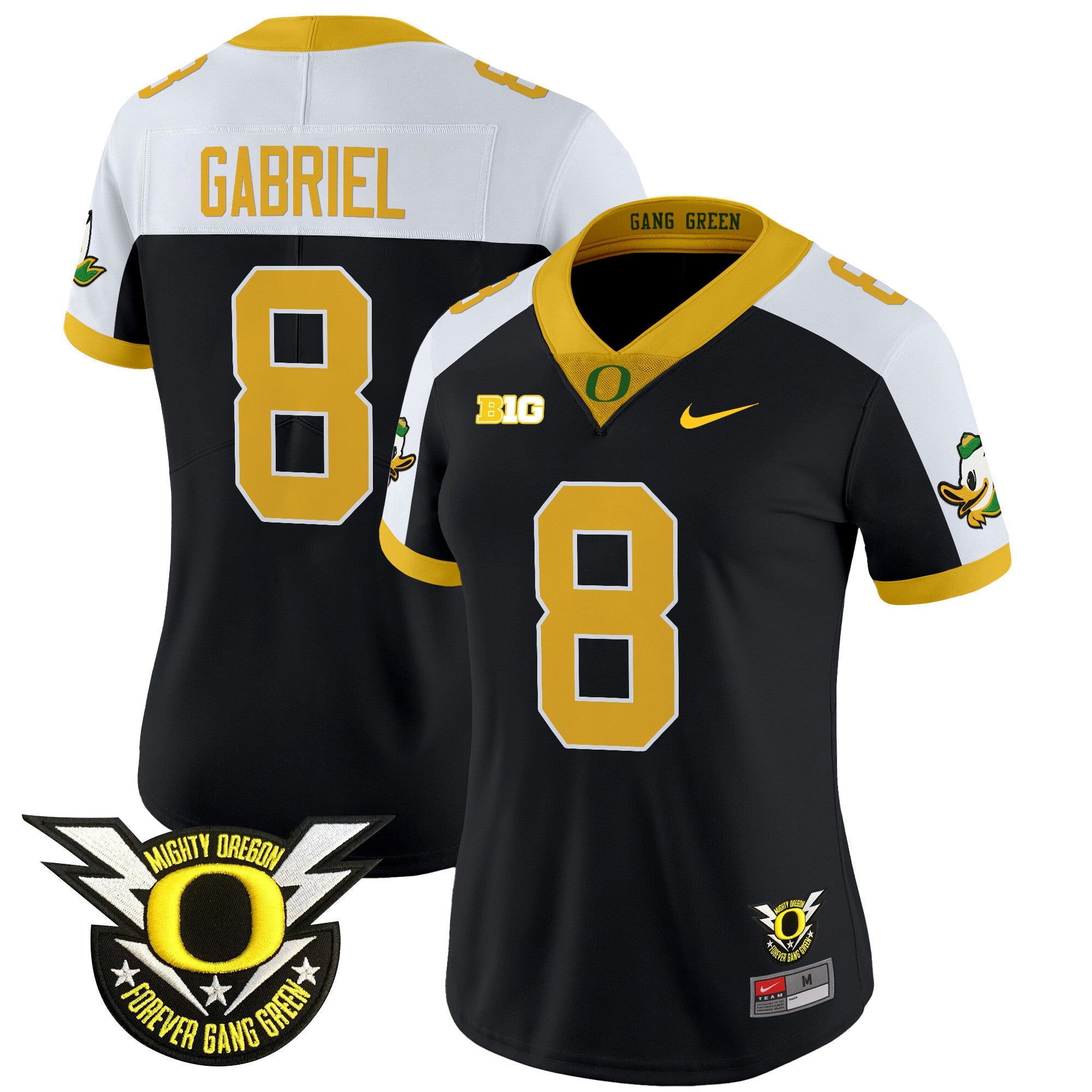 Women's Oregon Ducks 2024 Forever Gang Green & BIG Patch Vapor Limited Jersey - All Stitched