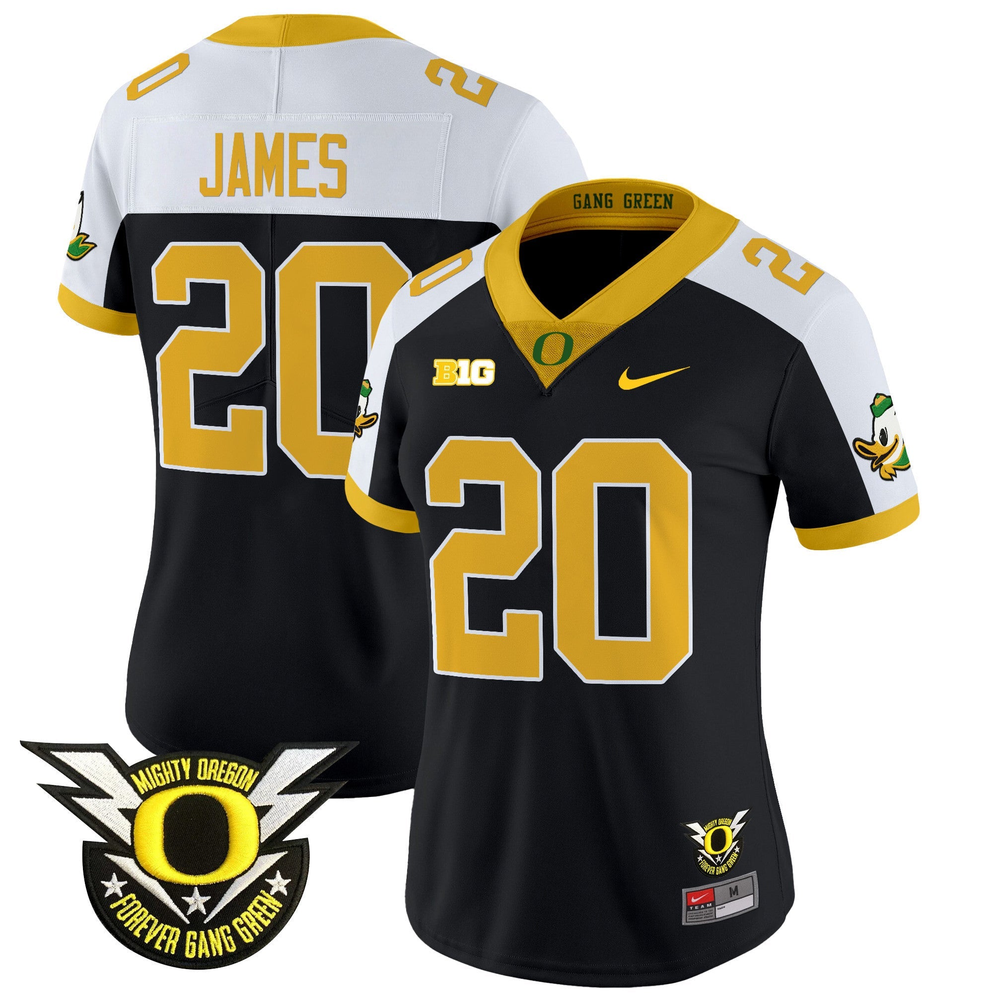 Women's Oregon Ducks 2024 Forever Gang Green & BIG Patch Vapor Limited Jersey - All Stitched