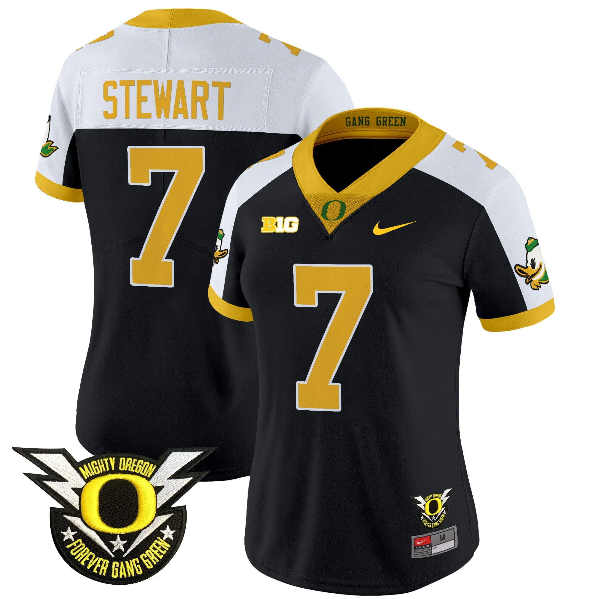 Women's Oregon Ducks 2024 Forever Gang Green & BIG Patch Vapor Limited Jersey - All Stitched