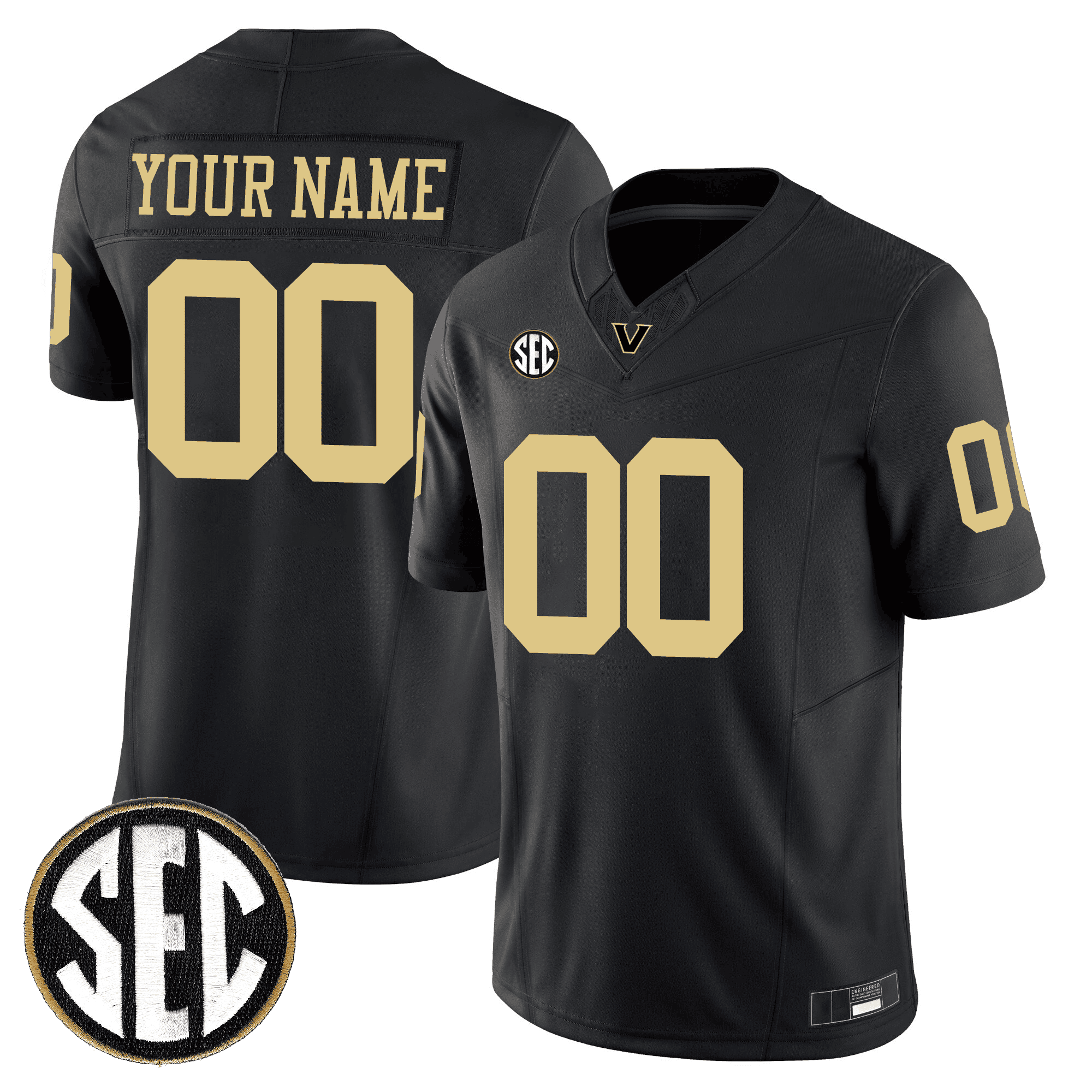 Custom Vanderbilt Commodores 24/25 Jersey - All Stitched