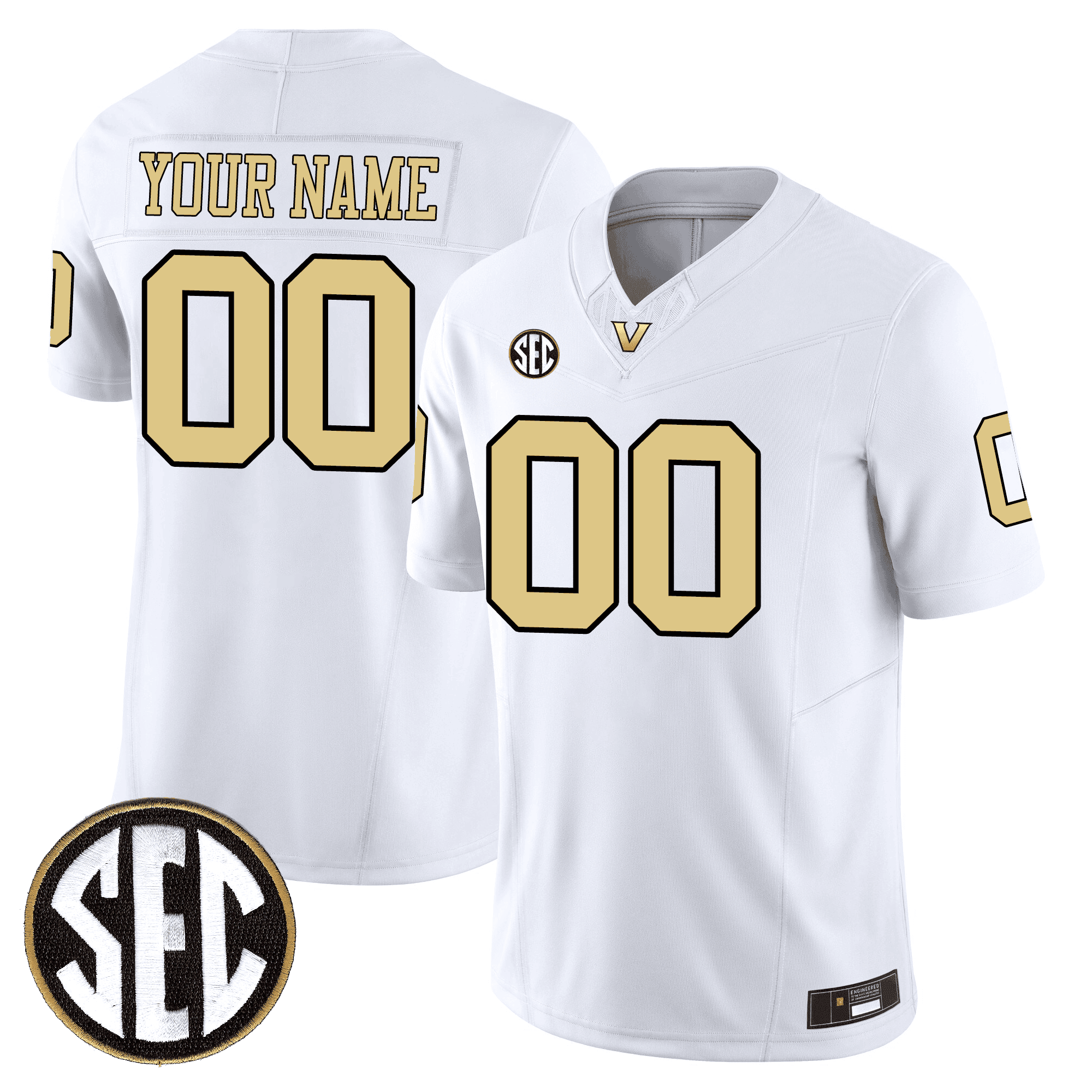 Custom Vanderbilt Commodores 24/25 Jersey - All Stitched