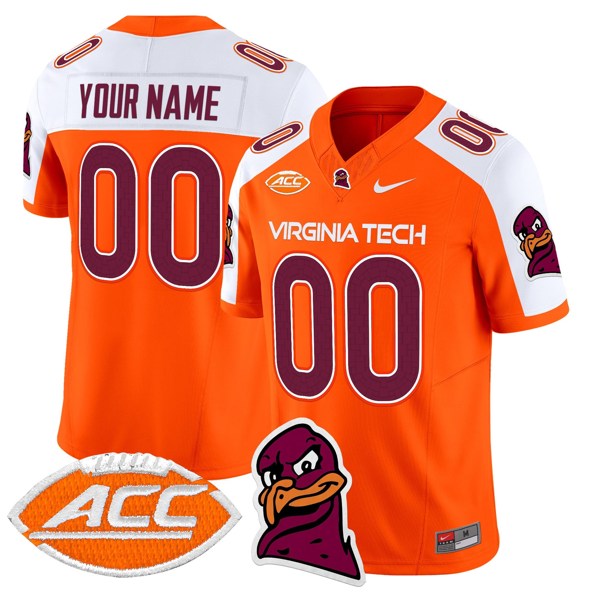 Virginia Tech Hokies 2024 Vapor Limited Custom Jersey - All Stitched