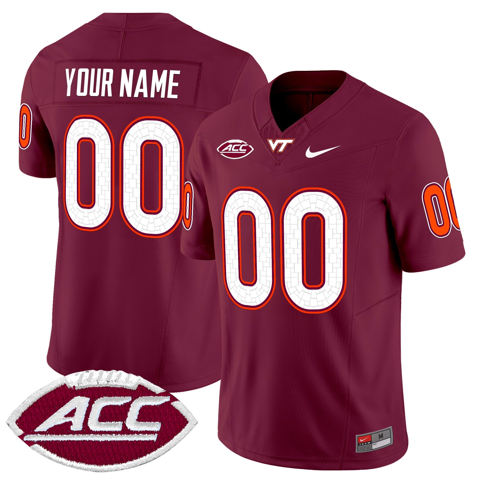 Virginia Tech Hokies 2024 Vapor Limited Custom Jersey - All Stitched
