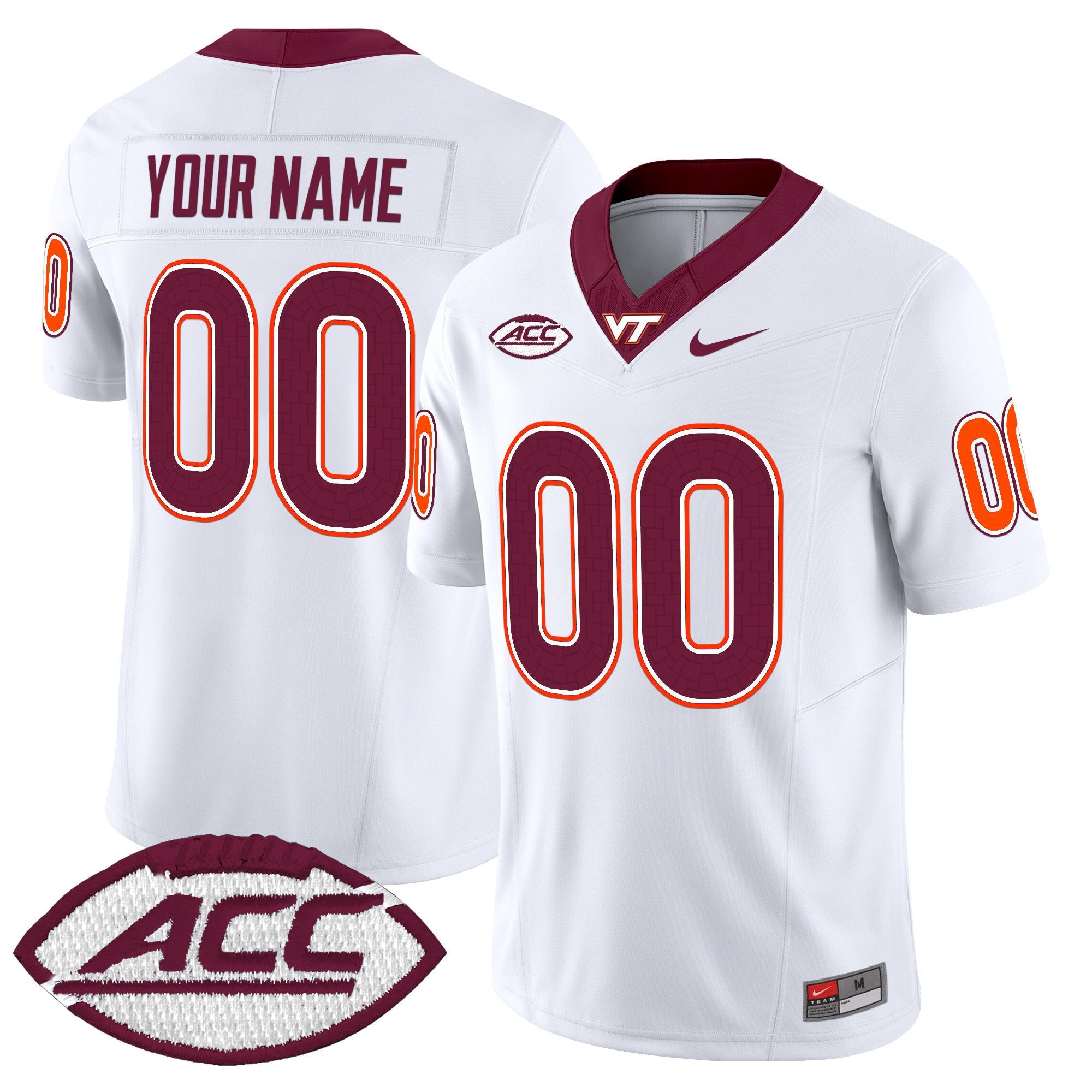 Virginia Tech Hokies 2024 Vapor Limited Custom Jersey - All Stitched