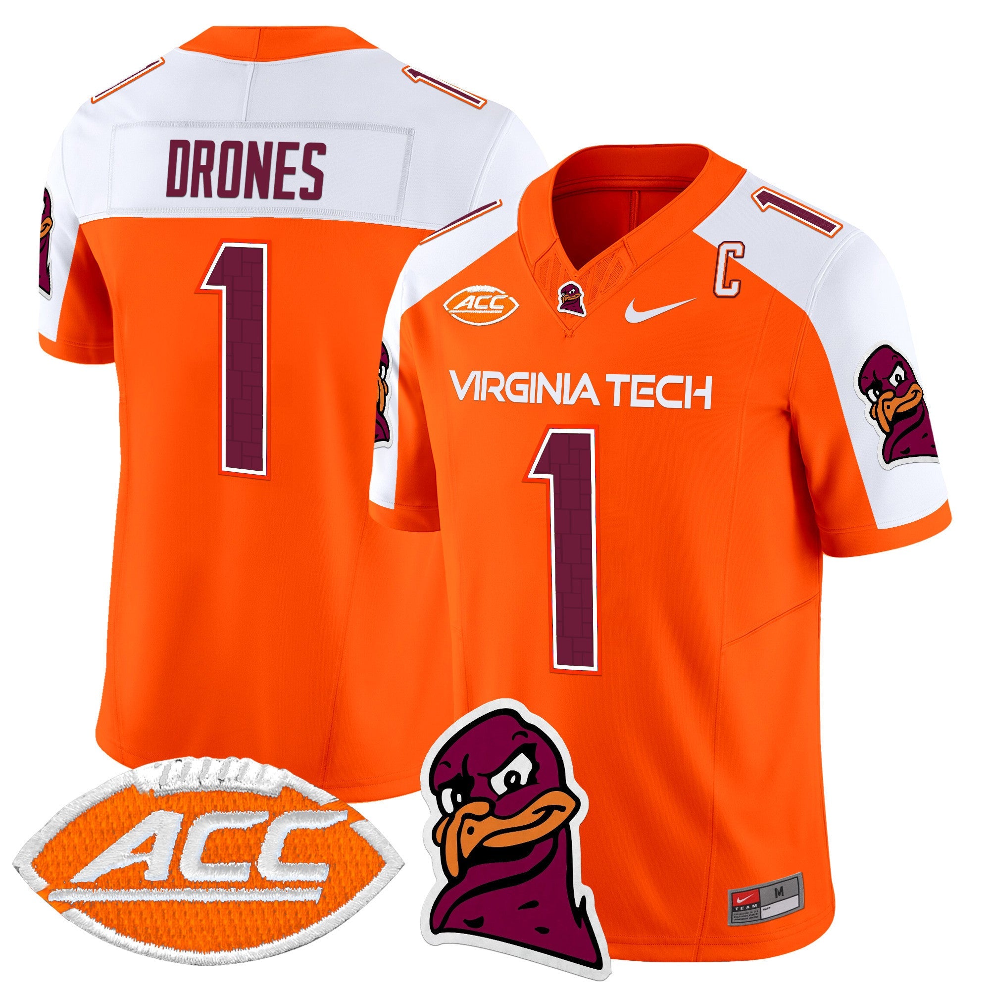 Men's Virginia Tech Hokies 2024 Vapor Limited Jersey - All Stitched