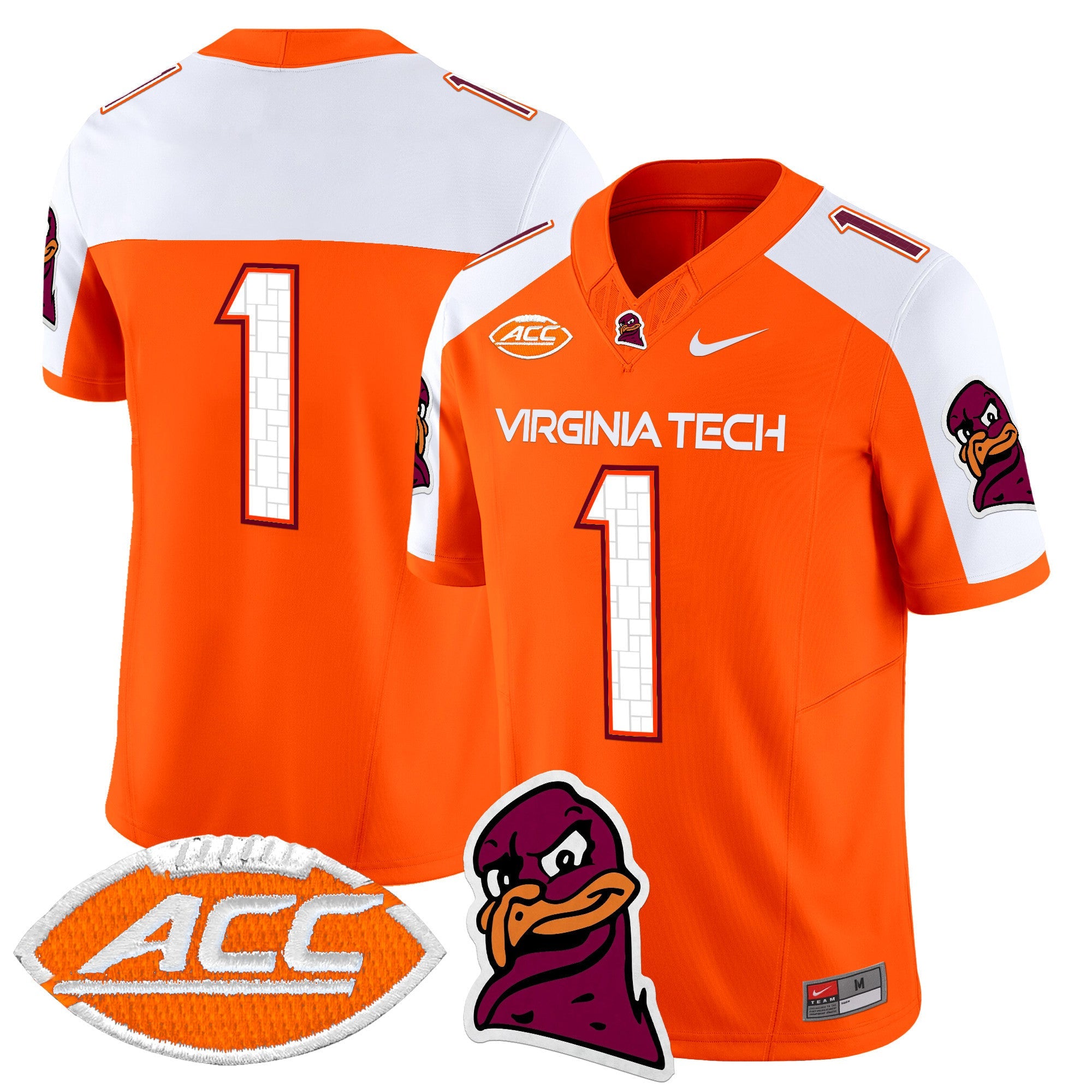 Men's Virginia Tech Hokies 2024 Vapor Limited Jersey - All Stitched
