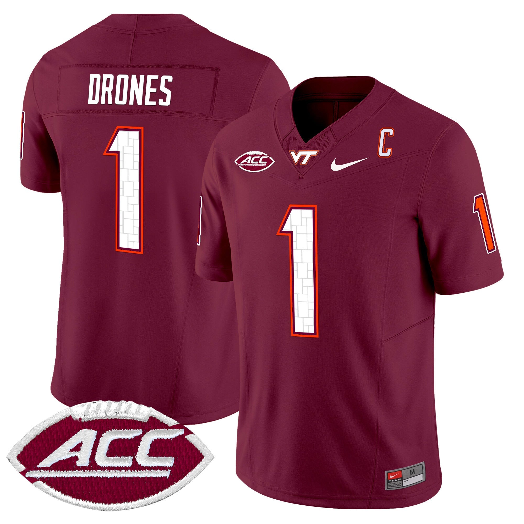 Men's Virginia Tech Hokies 2024 Vapor Limited Jersey - All Stitched