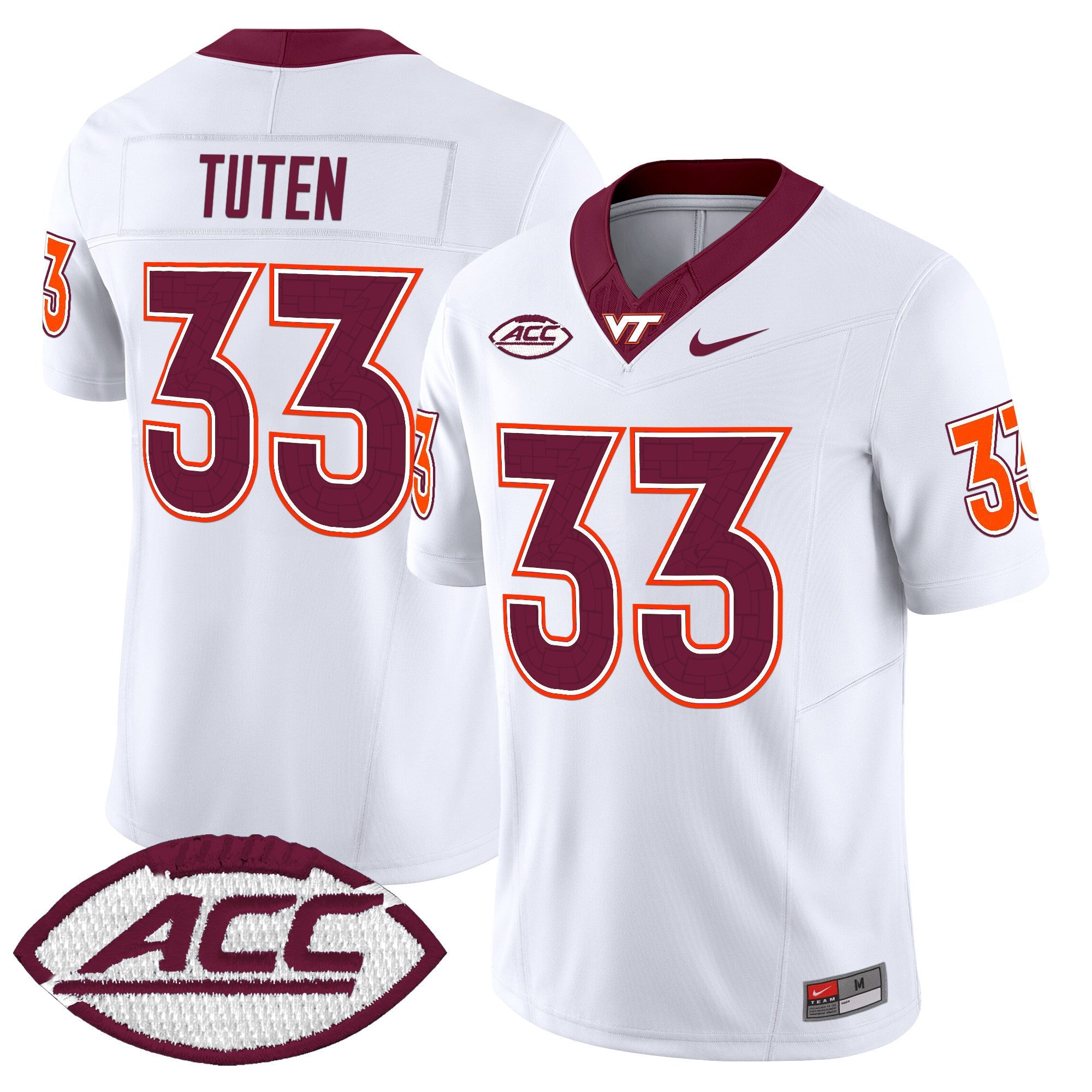 Men's Virginia Tech Hokies 2024 Vapor Limited Jersey - All Stitched