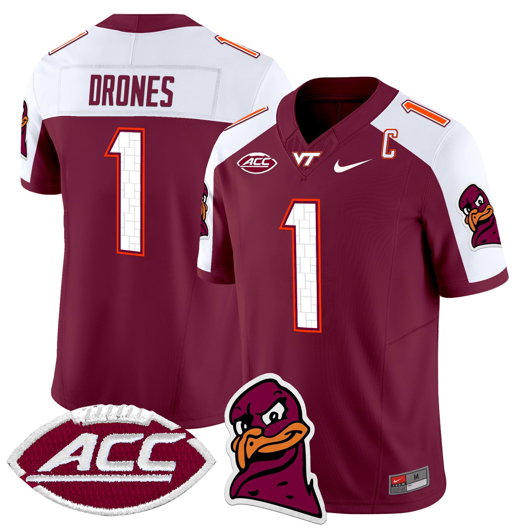 Men's Virginia Tech Hokies 2024 Vapor Limited Jersey - All Stitched